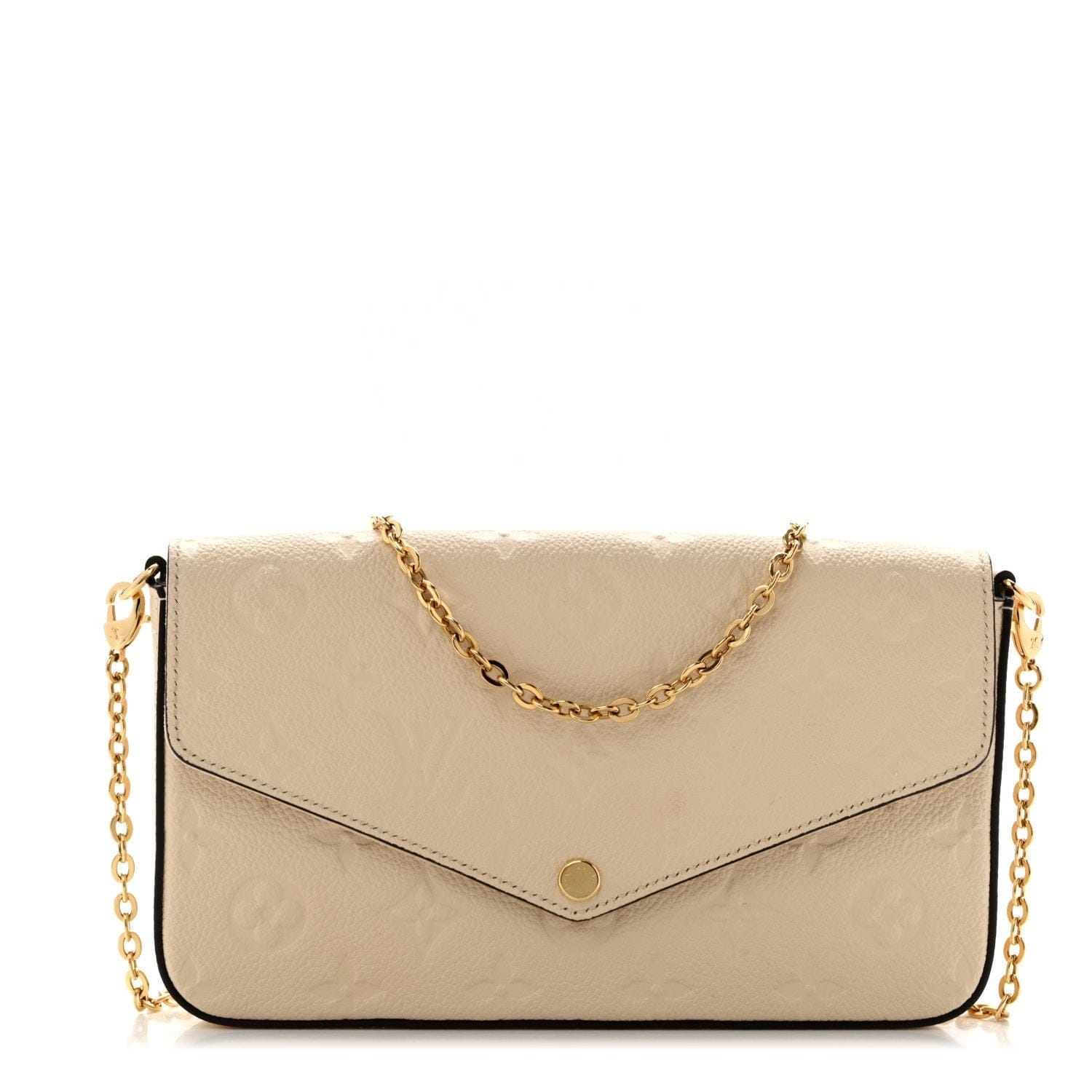 Louis Vuitton Empreinte Pochette Felicie Chain Wallet Cream