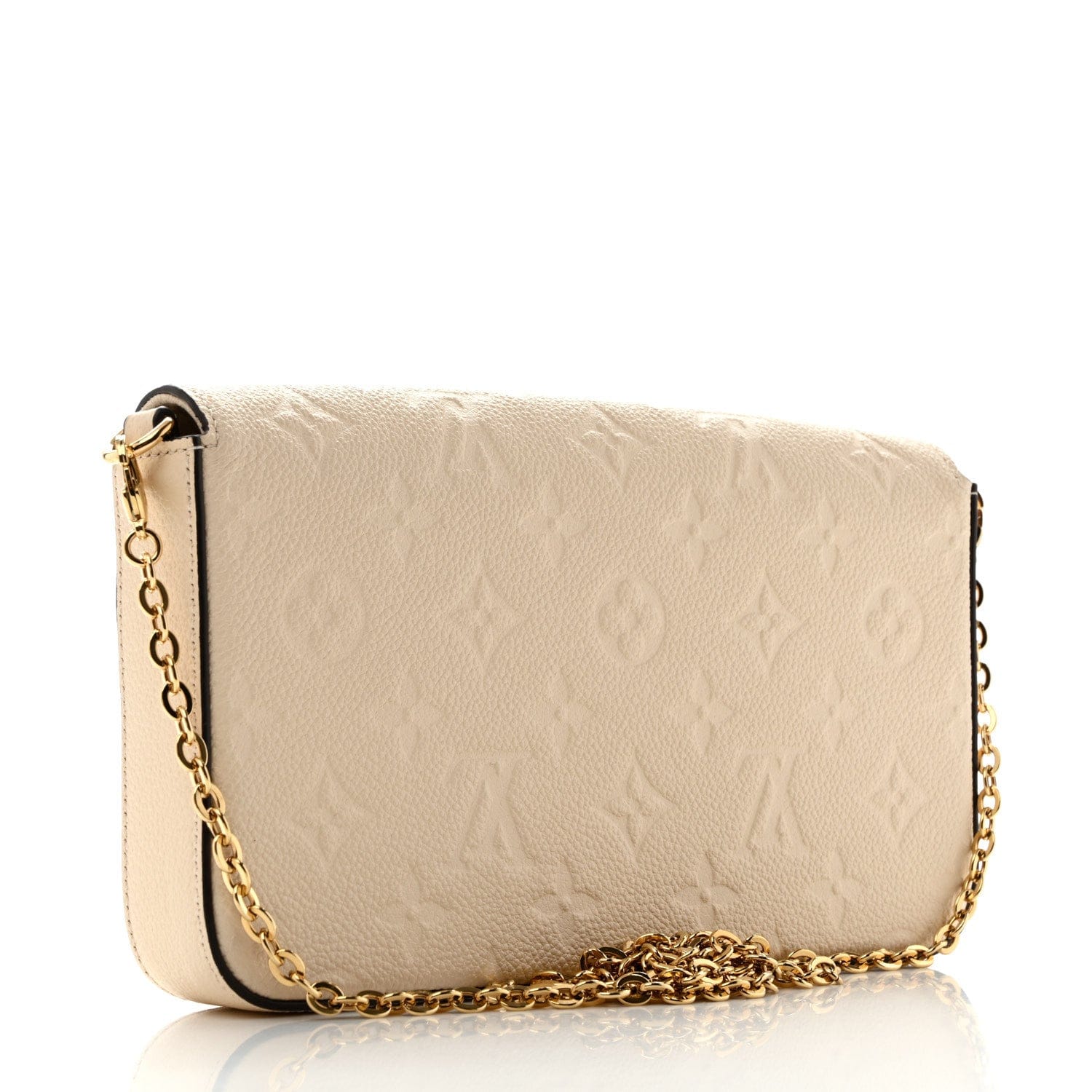 Louis Vuitton Empreinte Pochette Felicie Chain Wallet Cream