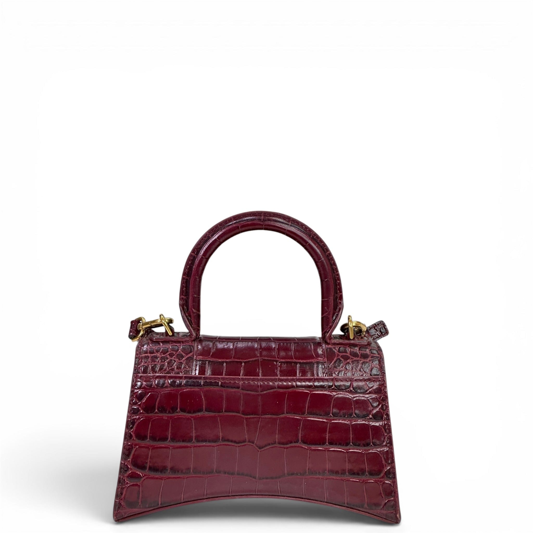 Balenciaga Hourglass Bag Croc - Embossed Calfskin