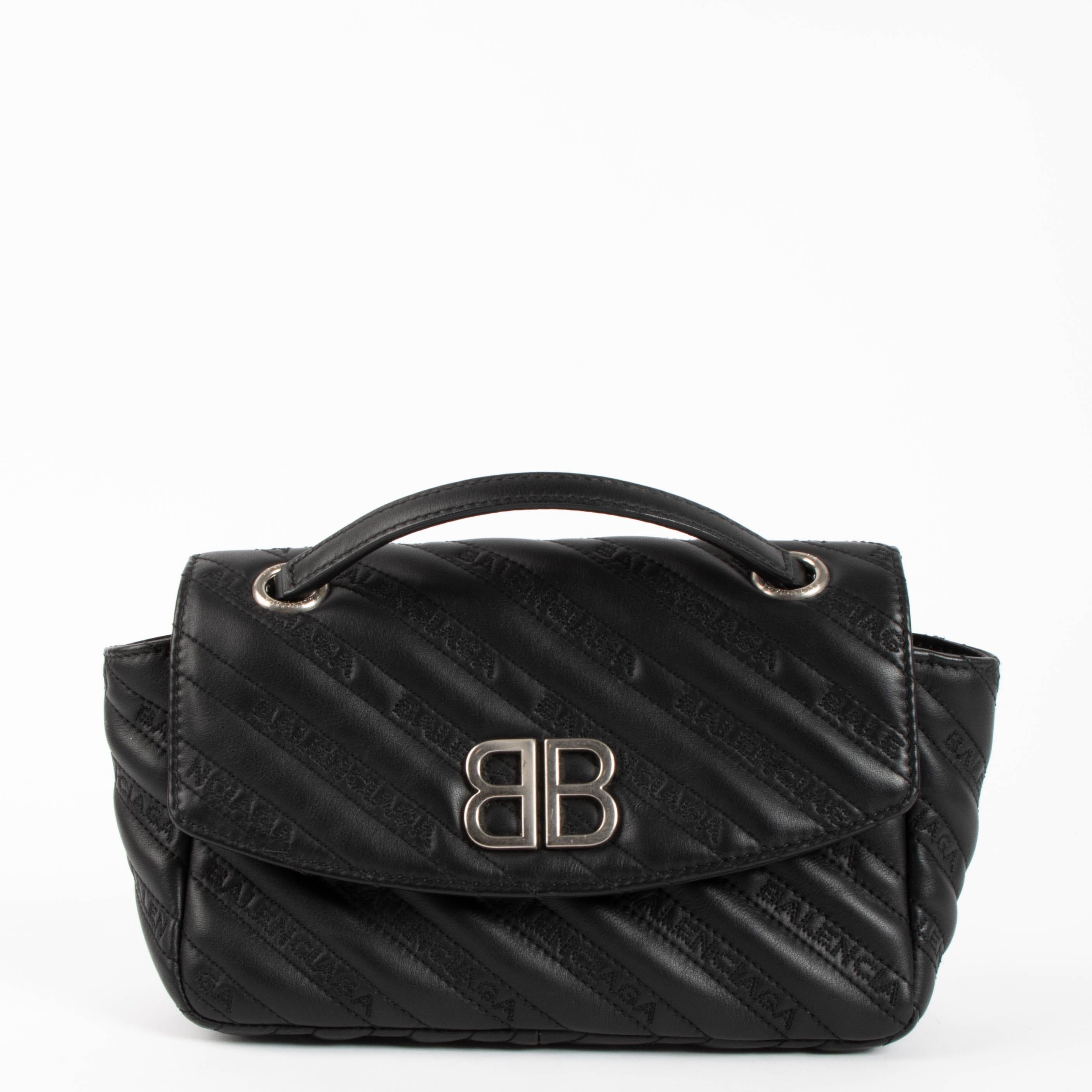 Balenciaga Black BB Round Small Chain Bag