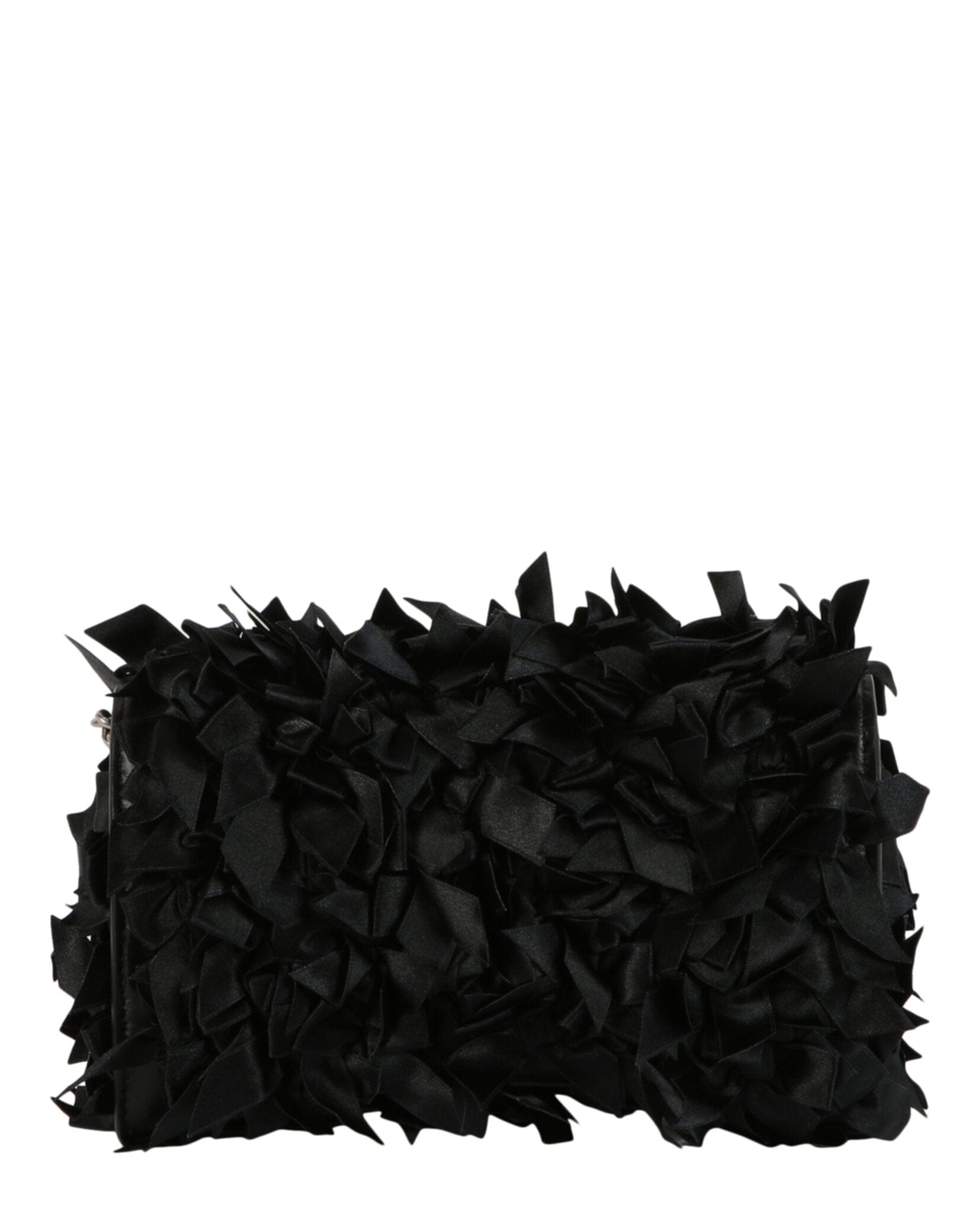 Balenciaga Womens Hourglass Satin Bow Wallet On Chain