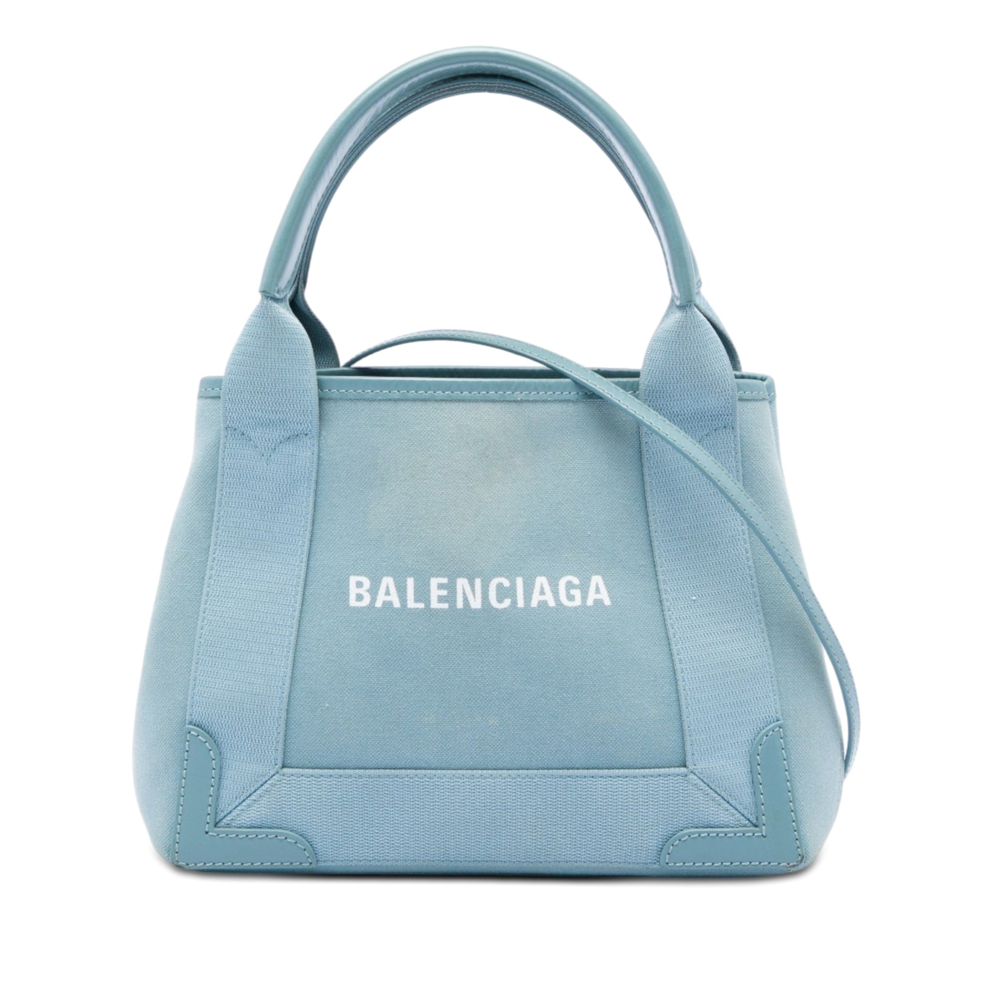 Balenciaga Canvas Navy Cabas XS