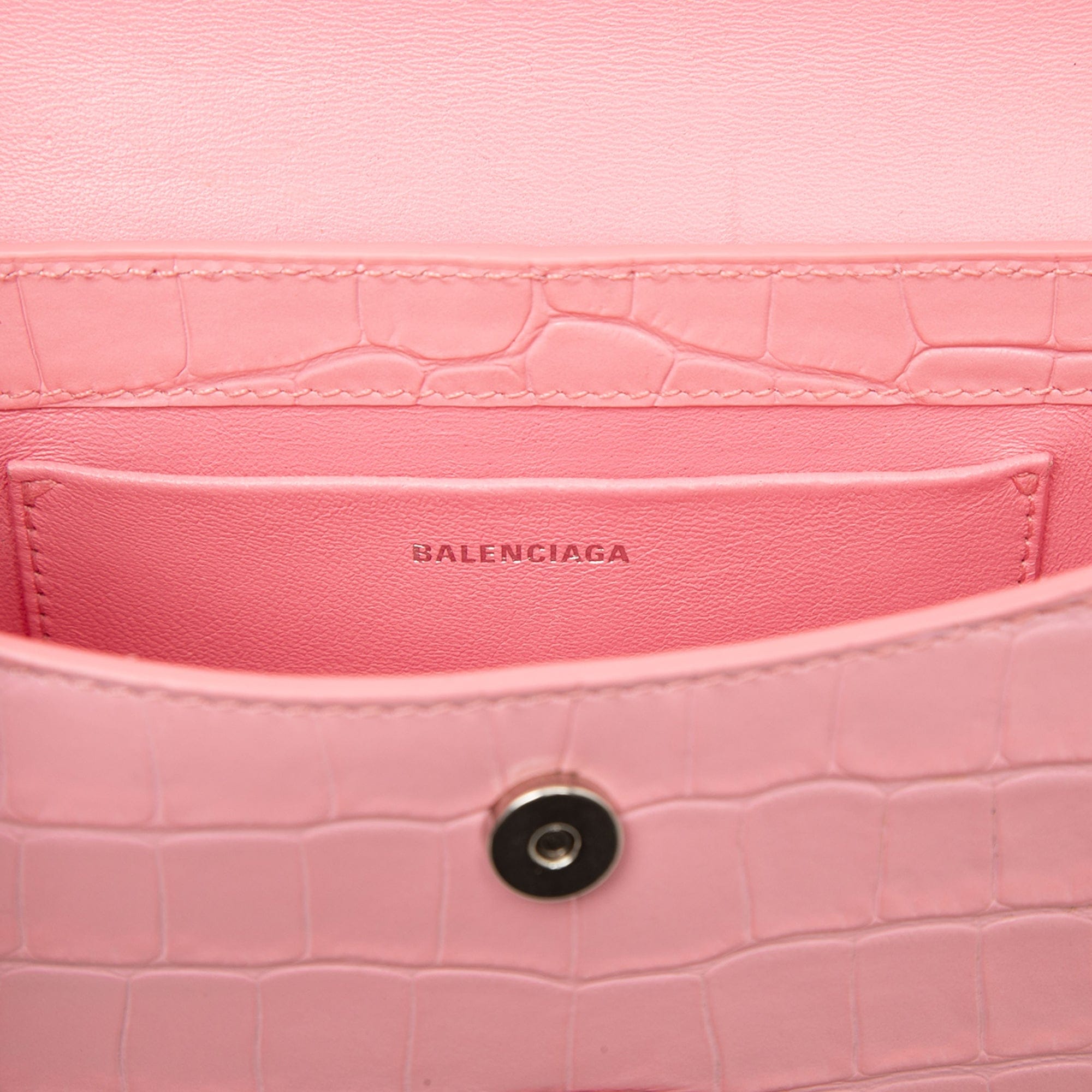 Balenciaga Small Croc Embossed Leather XX Flap