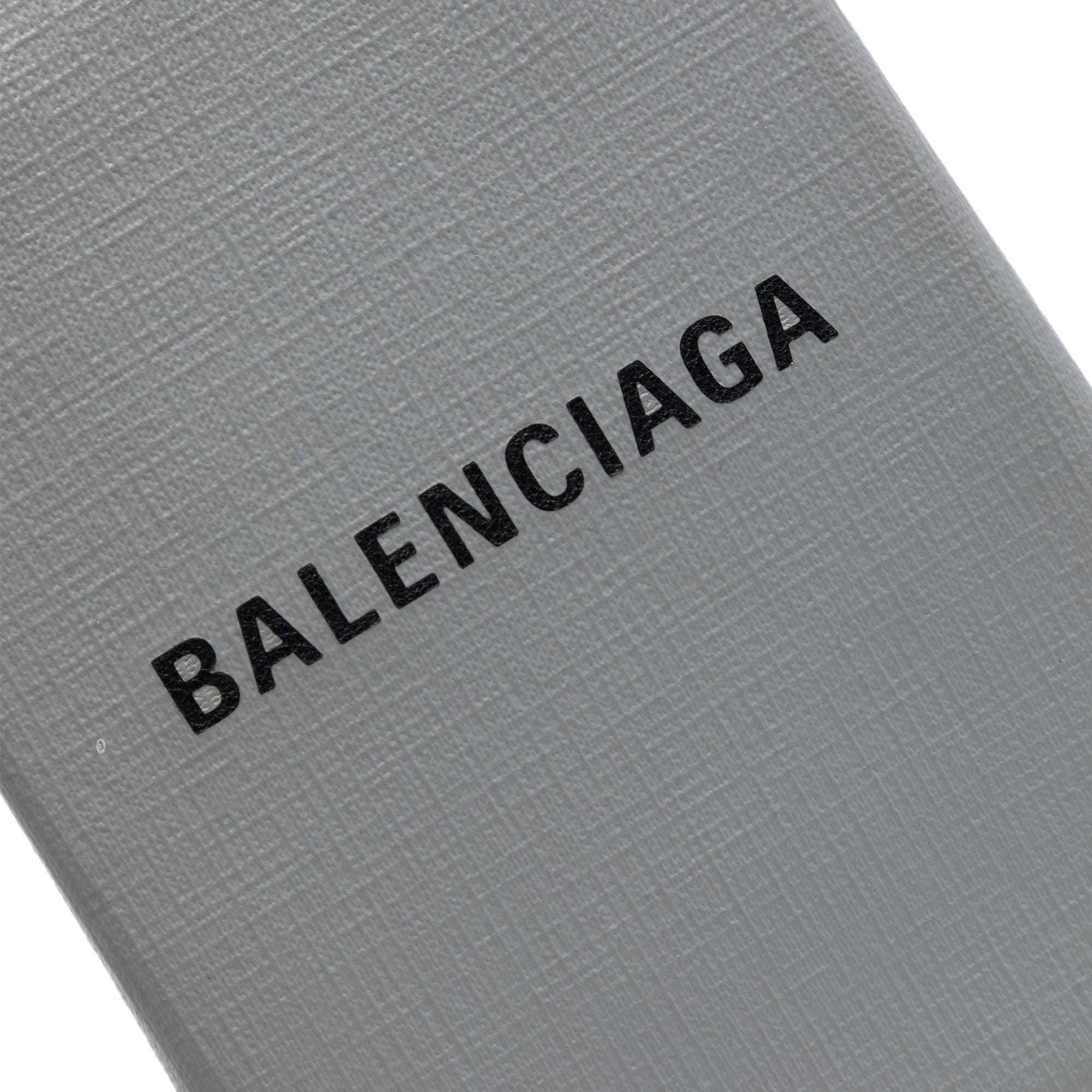 Balenciaga Mini Calfskin Logo Shopping Phone Holder