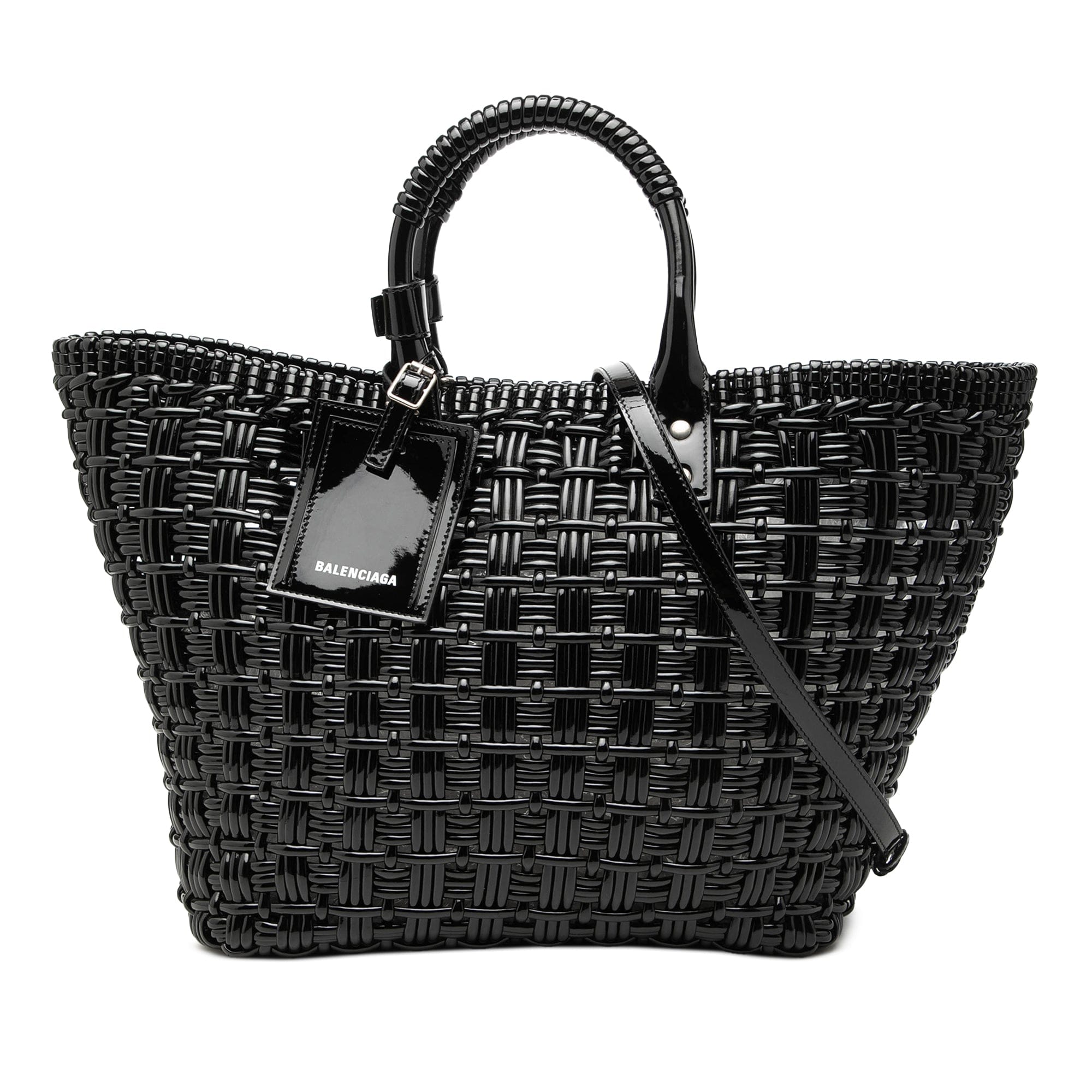 Balenciaga Small Faux Leather Bistro Basket Bag