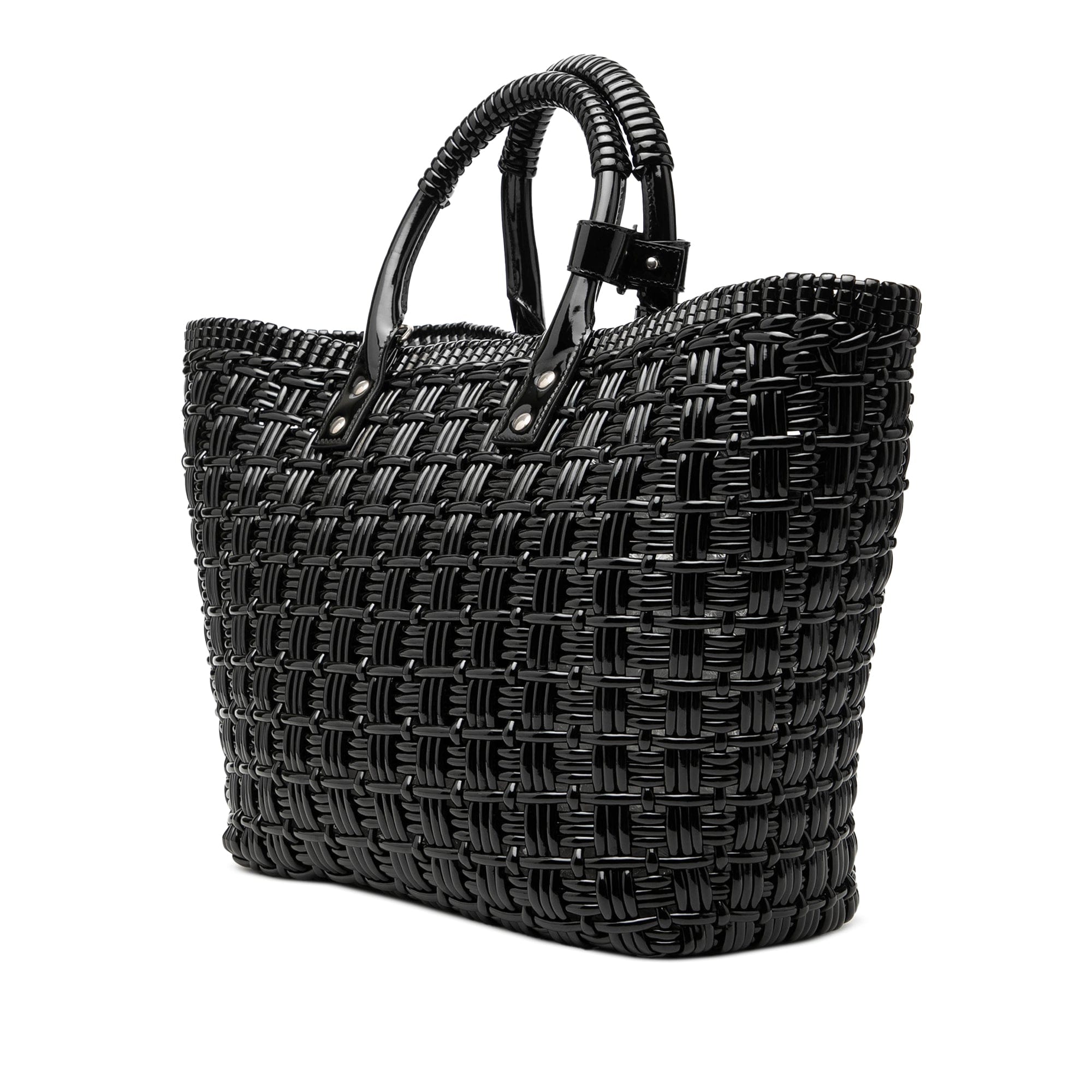 Balenciaga Small Faux Leather Bistro Basket Bag