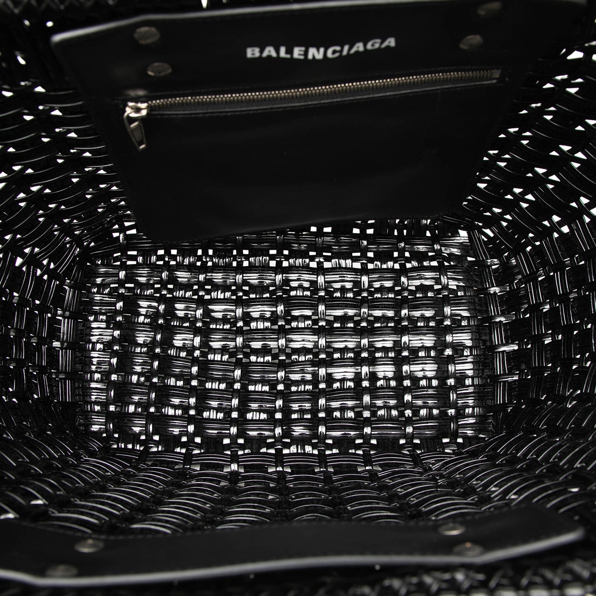 Balenciaga Small Faux Leather Bistro Basket Bag