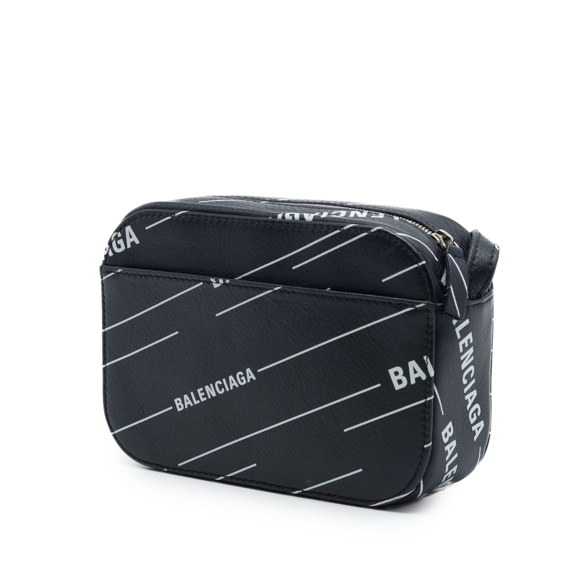 Balenciaga Leather Logo Print Everyday Camera Bag XS