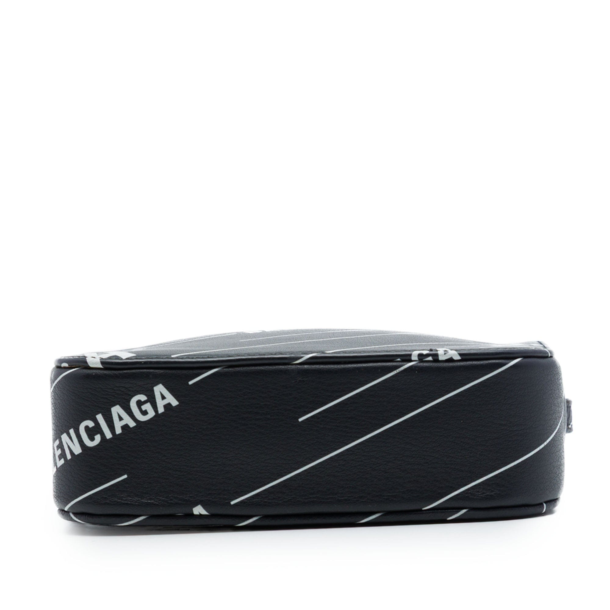Balenciaga Leather Logo Print Everyday Camera Bag XS