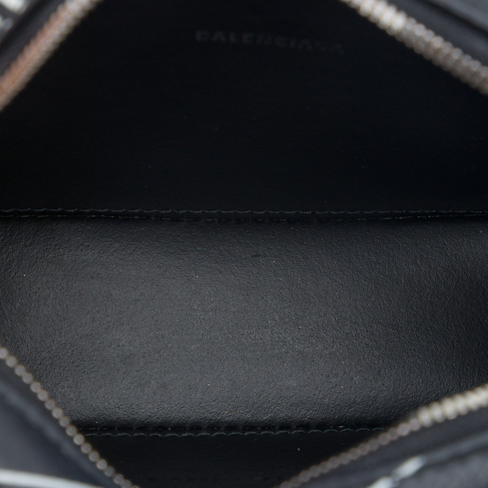 Balenciaga Leather Logo Print Everyday Camera Bag XS