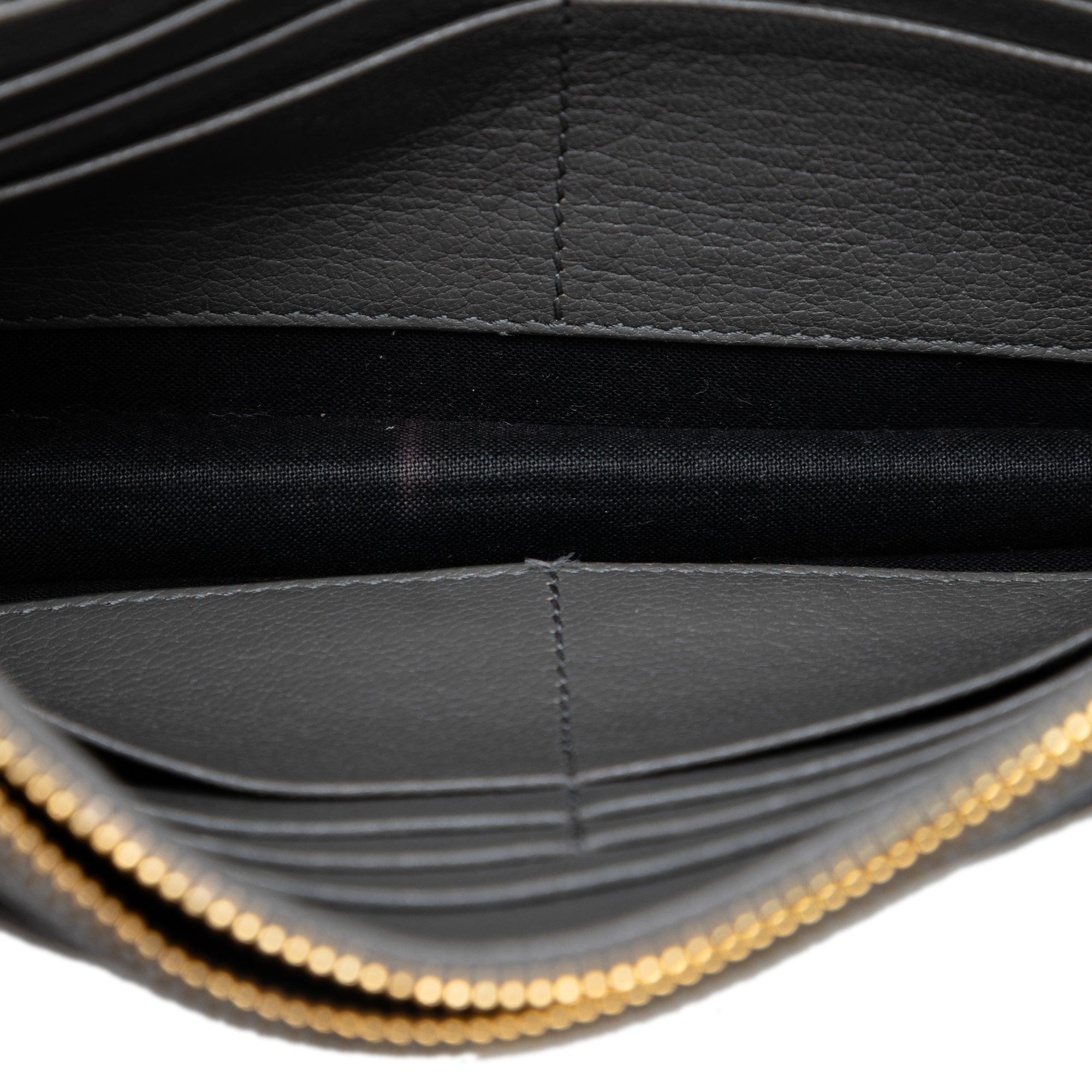 Balenciaga Goatskin Motocross Metallic Edge Wallet on Chain