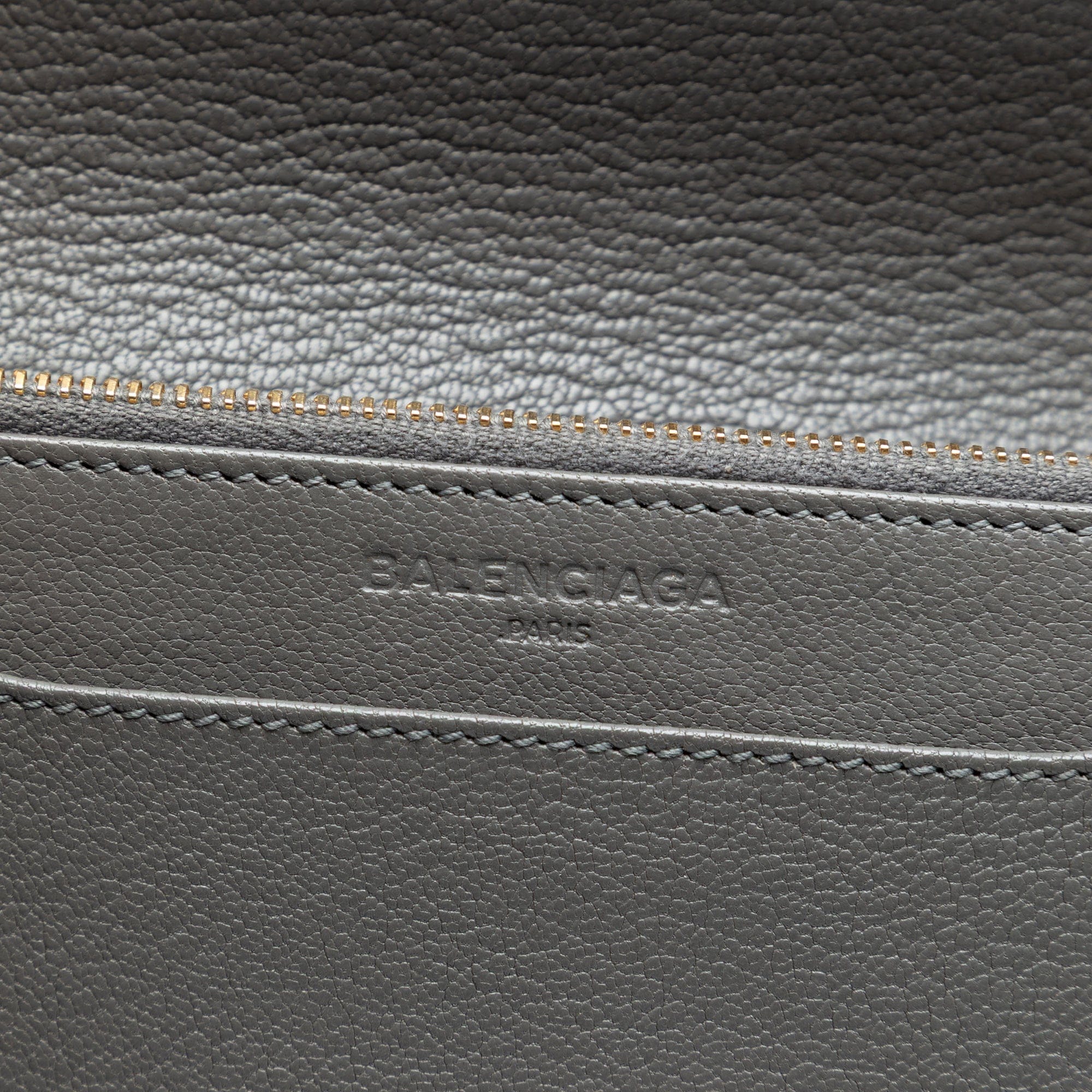 Balenciaga Goatskin Motocross Metallic Edge Wallet on Chain