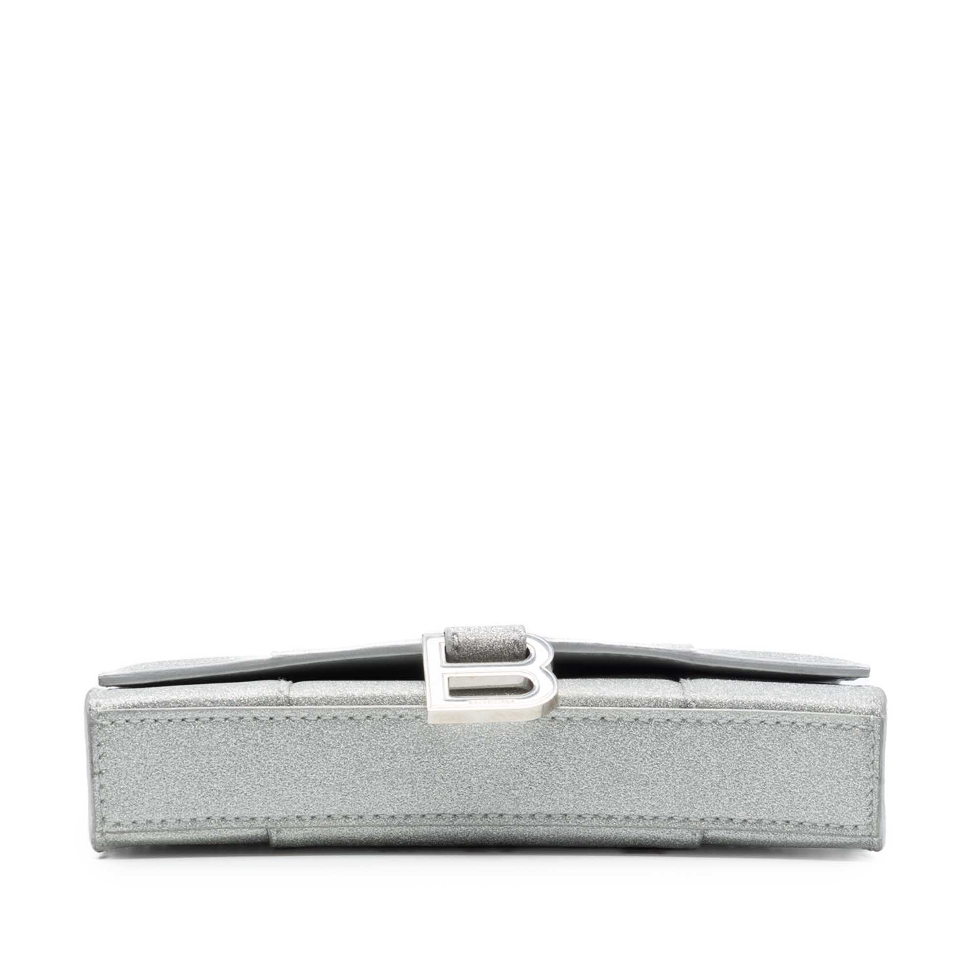 Balenciaga Glitter Fabric Hourglass Wallet On Chain