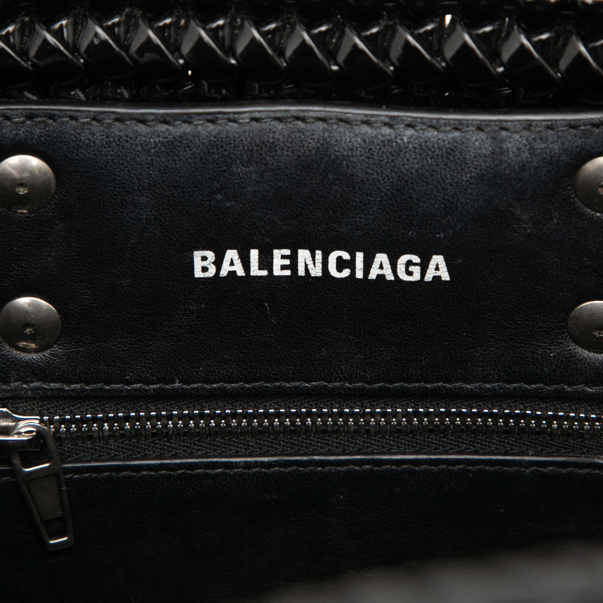 Balenciaga Faux Leather Bistro Basket Bag XXS