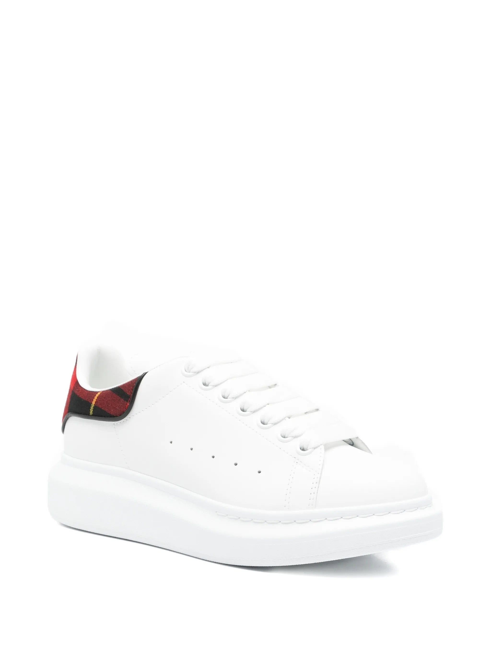 Alexander McQueen Oversized tartan - detail lace - up sneakers