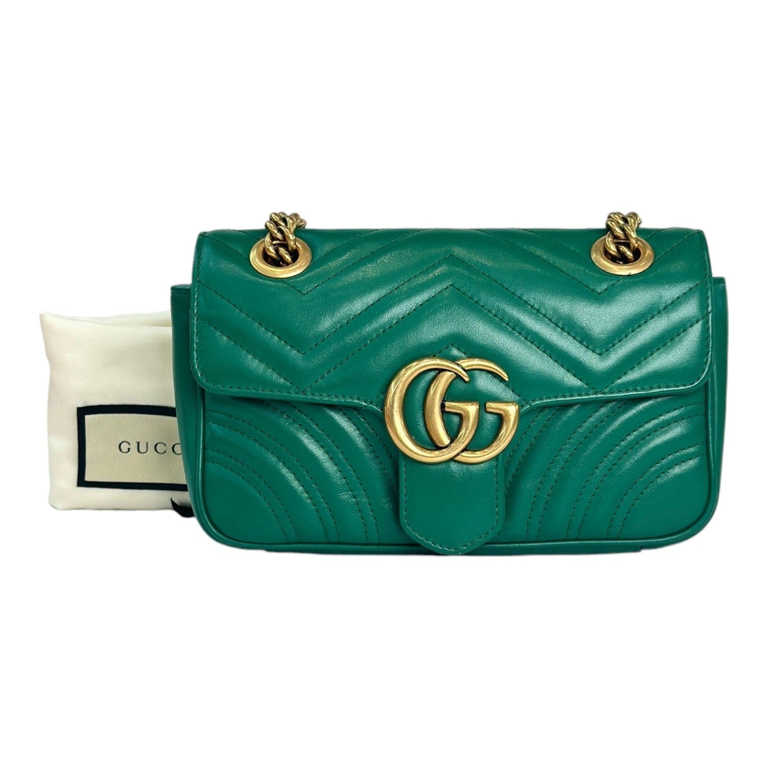 Gucci Marmont Mini Green Calfskin