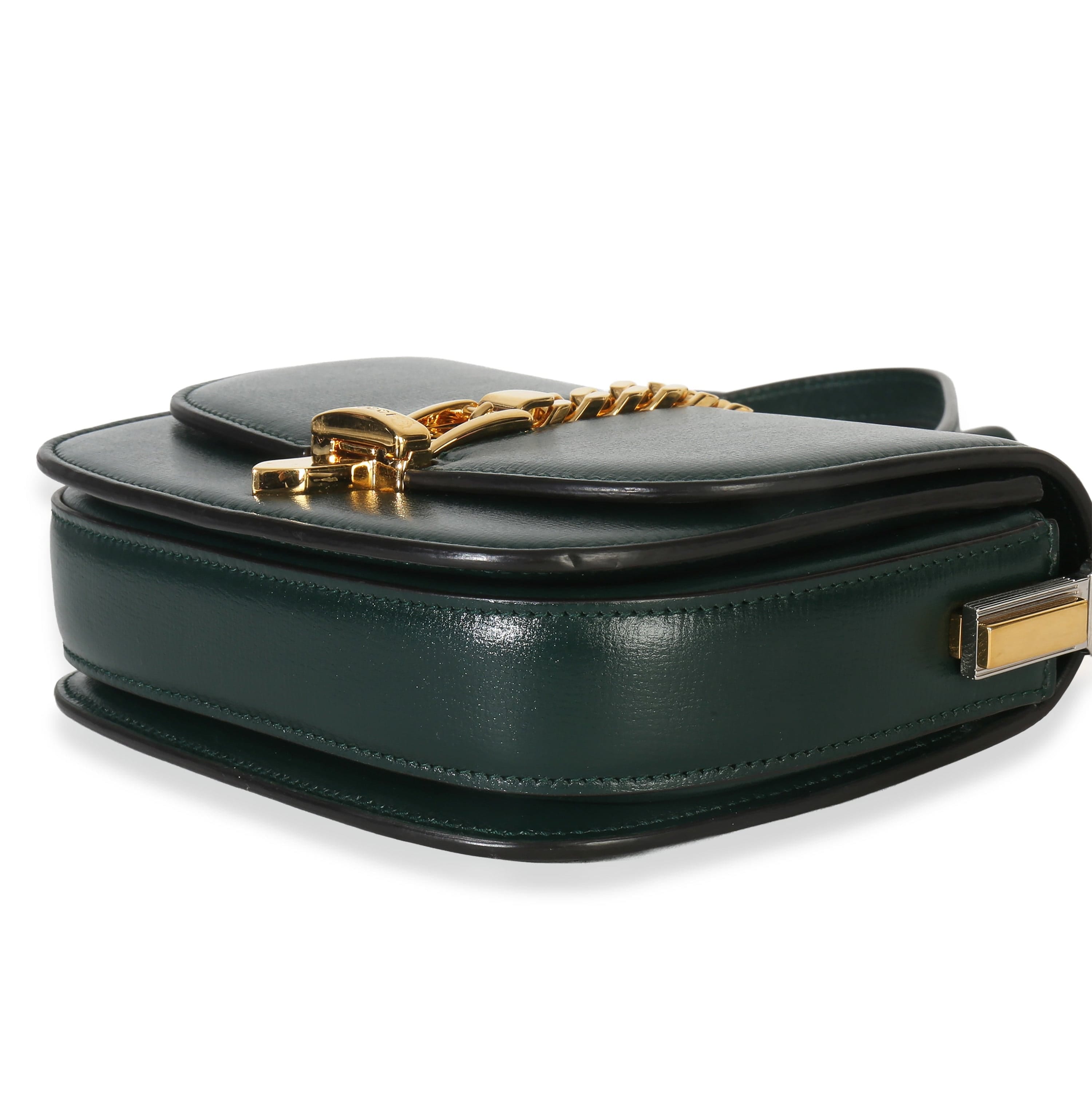 Gucci Dark Green Calfskin Mini Sylvie 1969 Bag