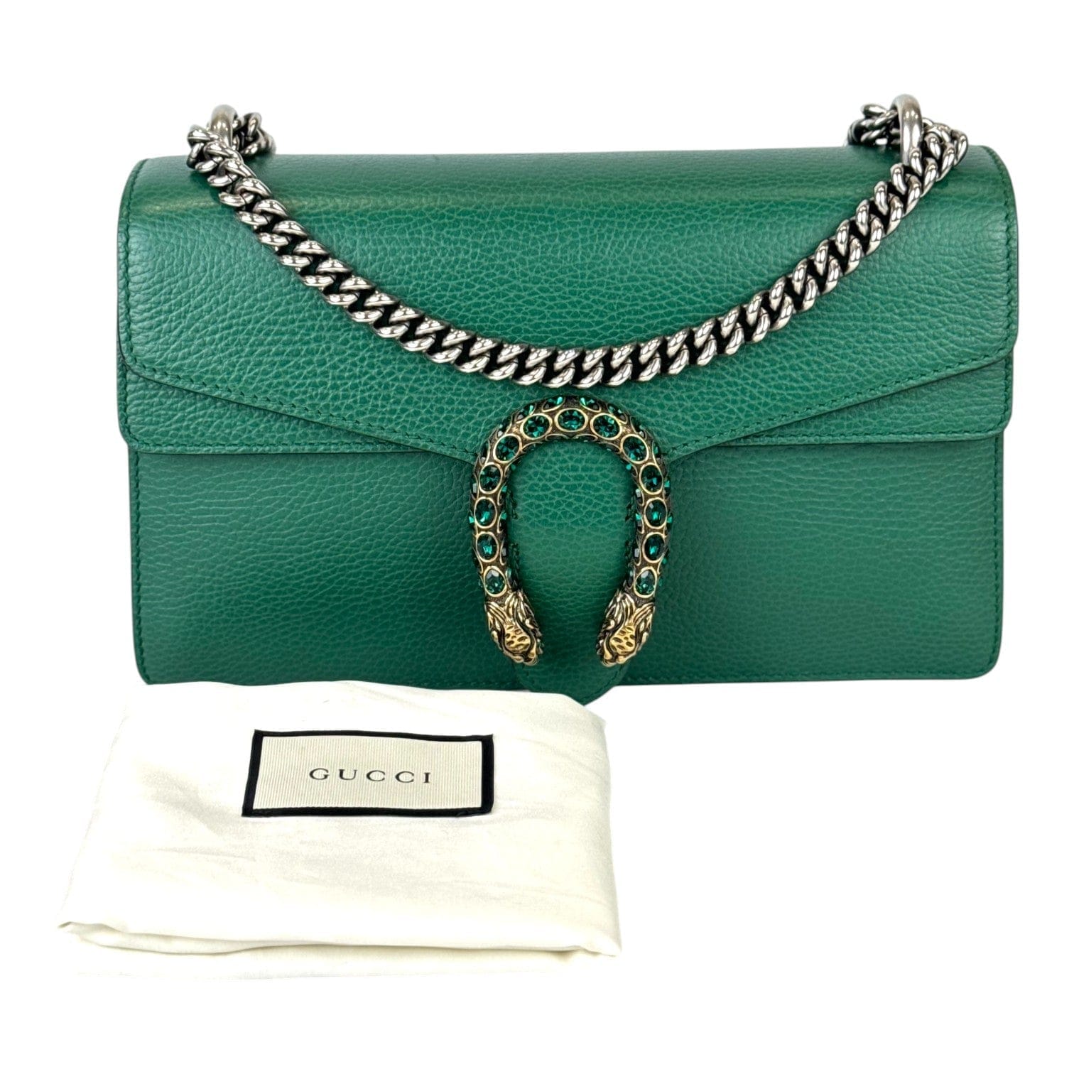 Gucci Dionysus Medium Green Leather Bag