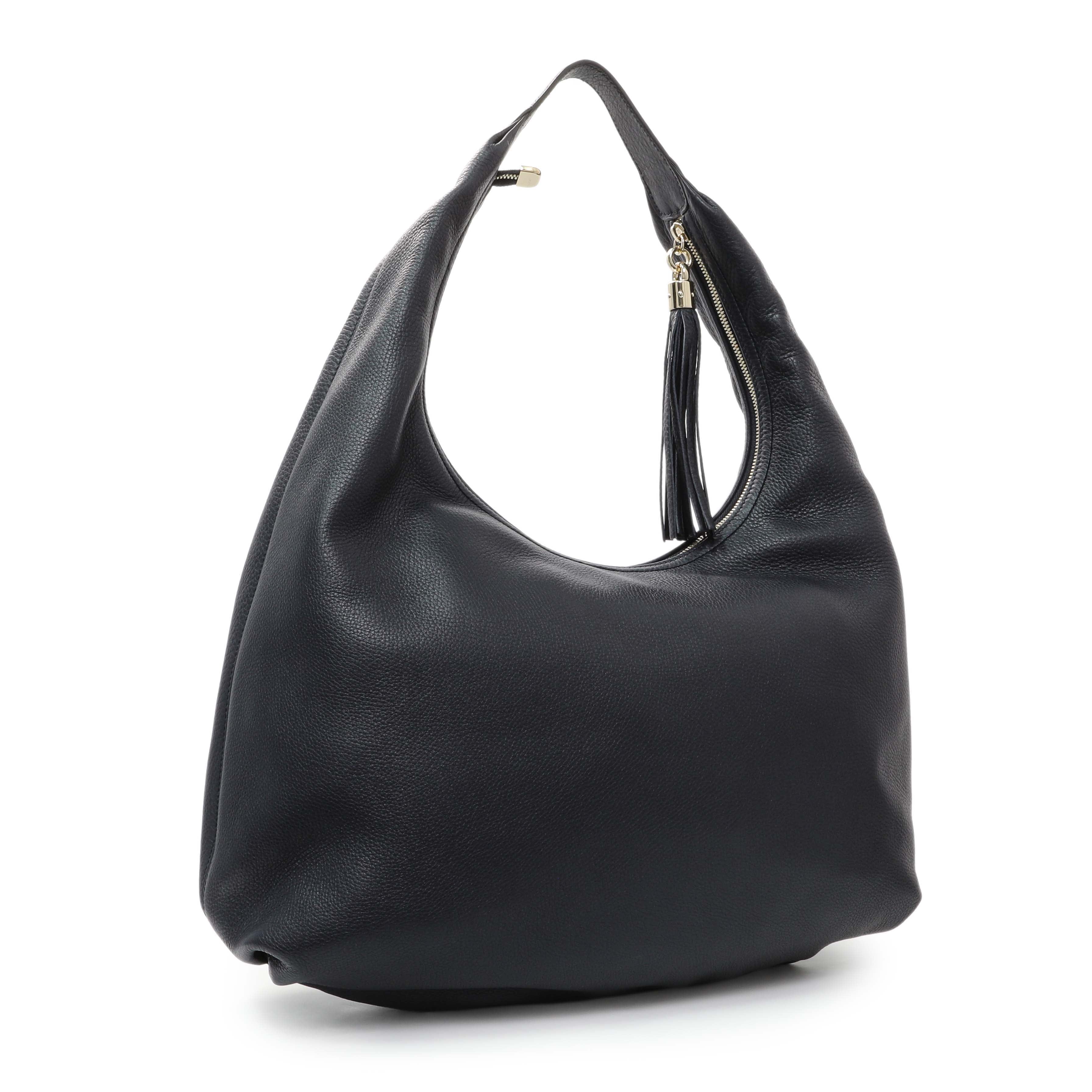 Gucci Navy Blue Pebbled Calfskin Soho Hobo