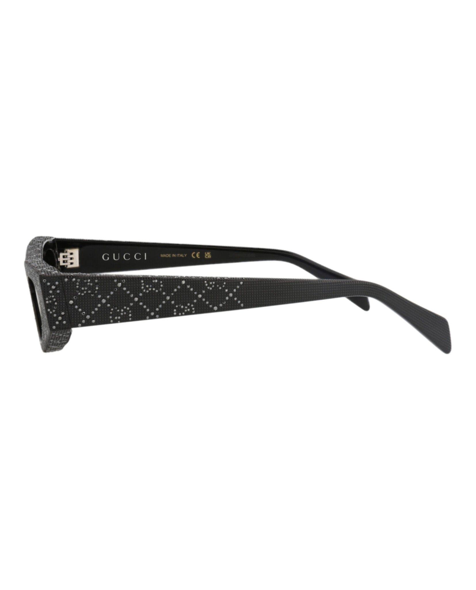 Gucci Womens Cat Eye Black Black Grey Fashion Designer Eyewear
