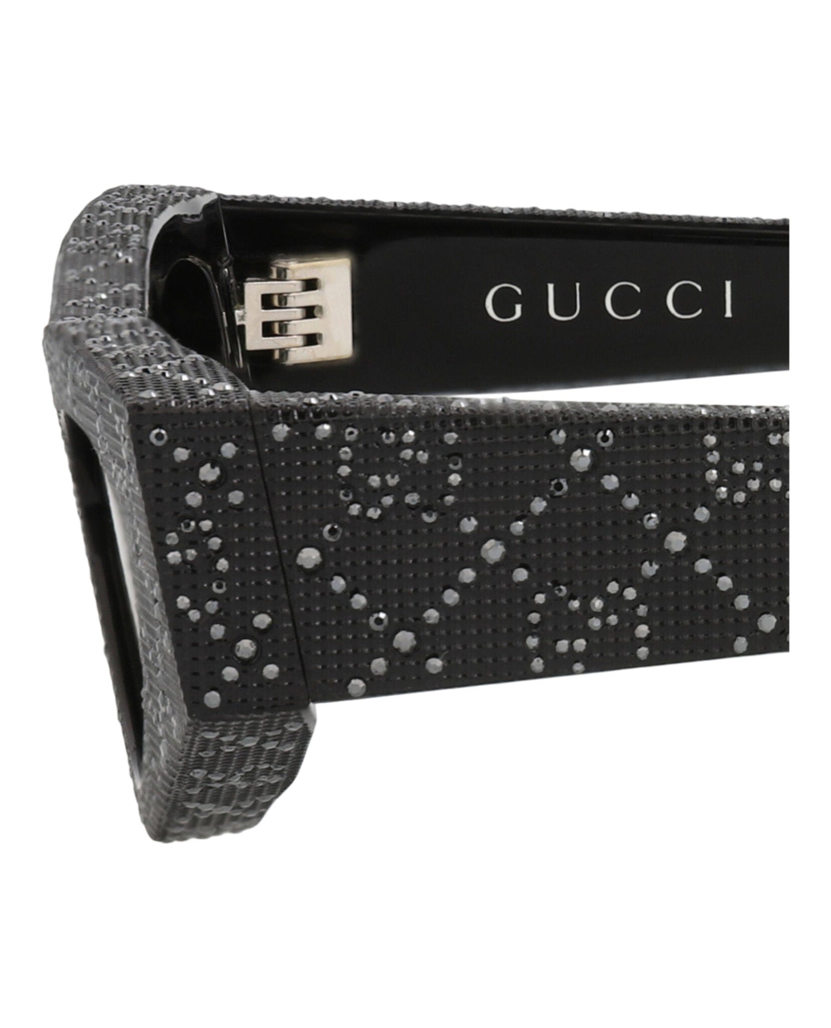 Gucci Womens Cat Eye Black Black Grey Fashion Designer Eyewear