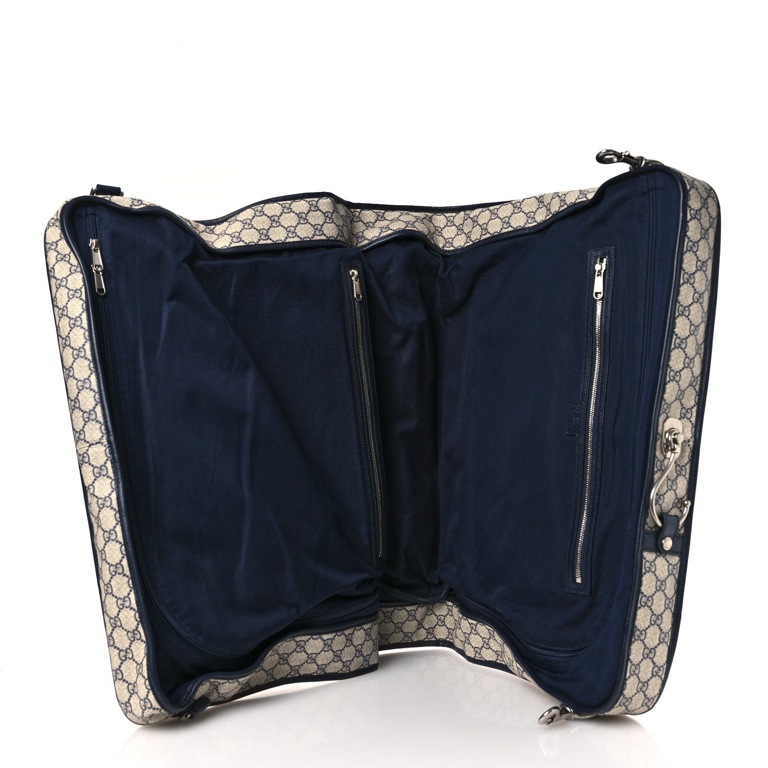Gucci GG Supreme Monogram Web Savoy Garment Bag Beige Blue