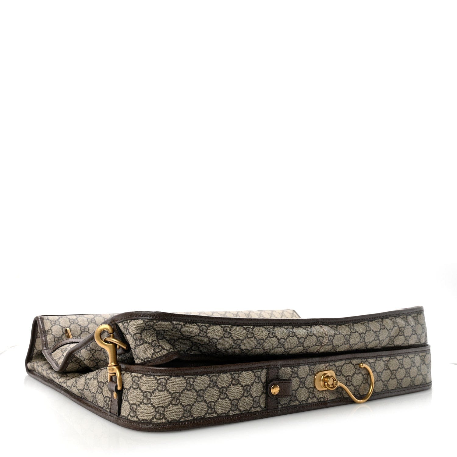 Gucci GG Supreme Monogram Web Savoy Garment Bag Beige Ebony New Acero