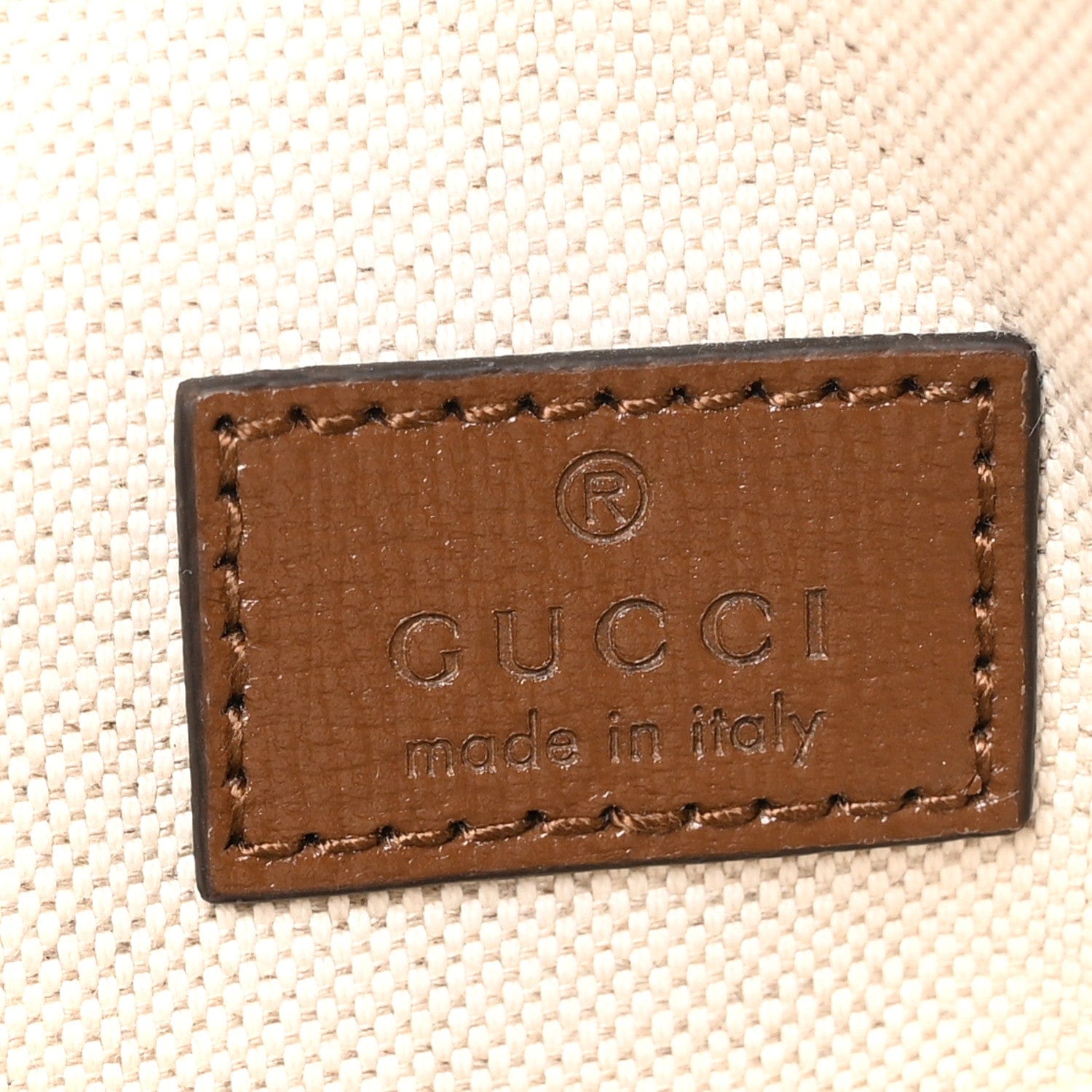 Gucci GG Supreme Monogram Azalea Calfskin Retro Interlocking G Multi - Function Bag Beige Ebony Brown Sugar