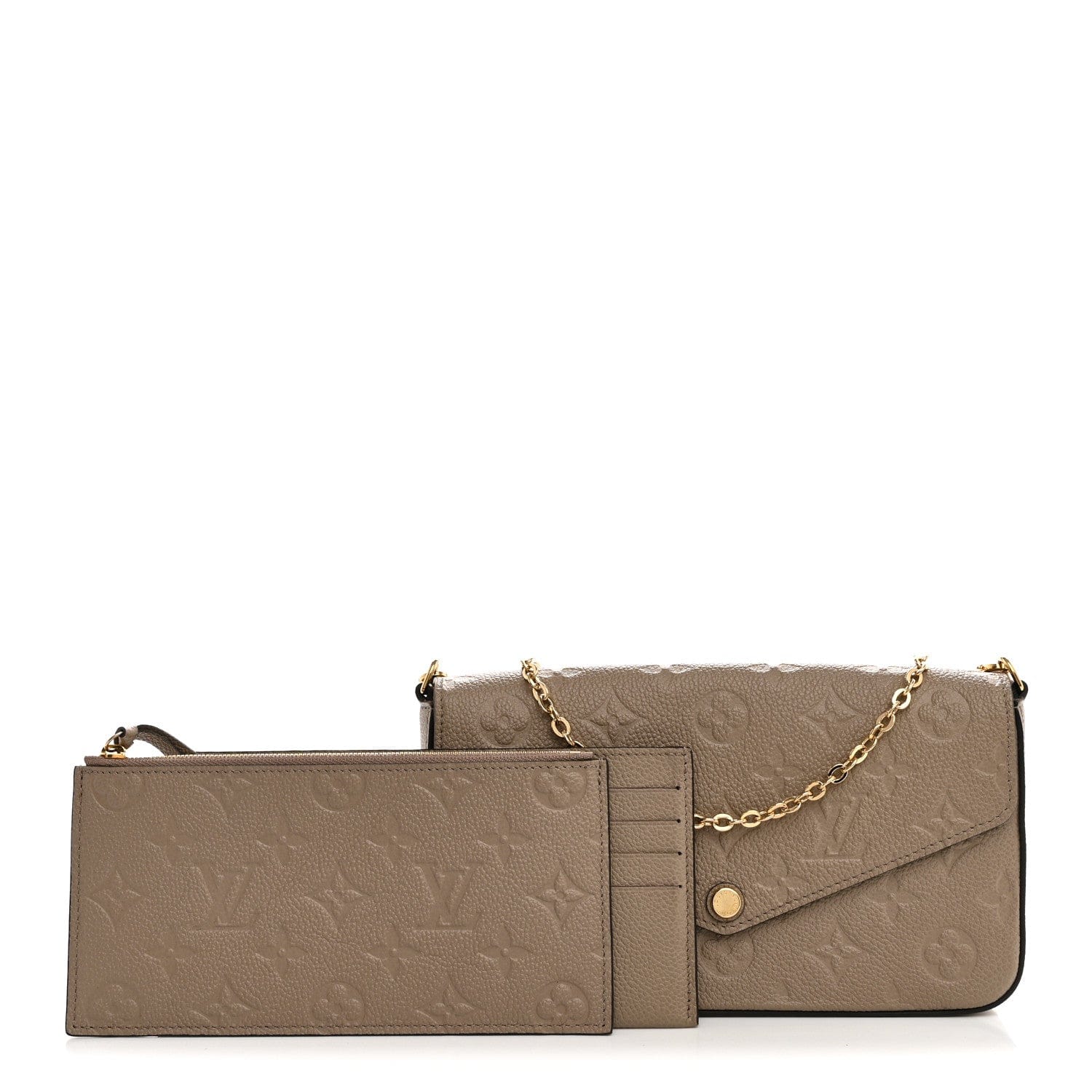 Louis Vuitton Empreinte Pochette Felicie Chain Wallet Tourterelle