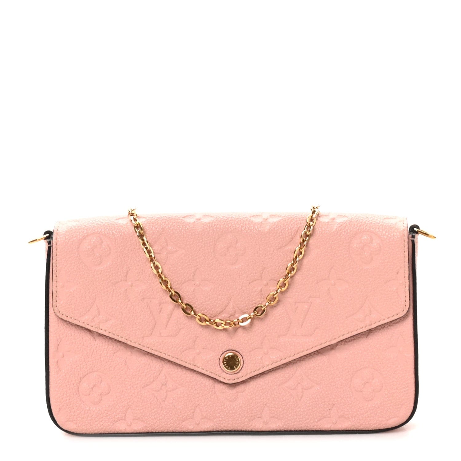 Louis Vuitton Empreinte Pochette Felicie Chain Wallet Rose Poudre