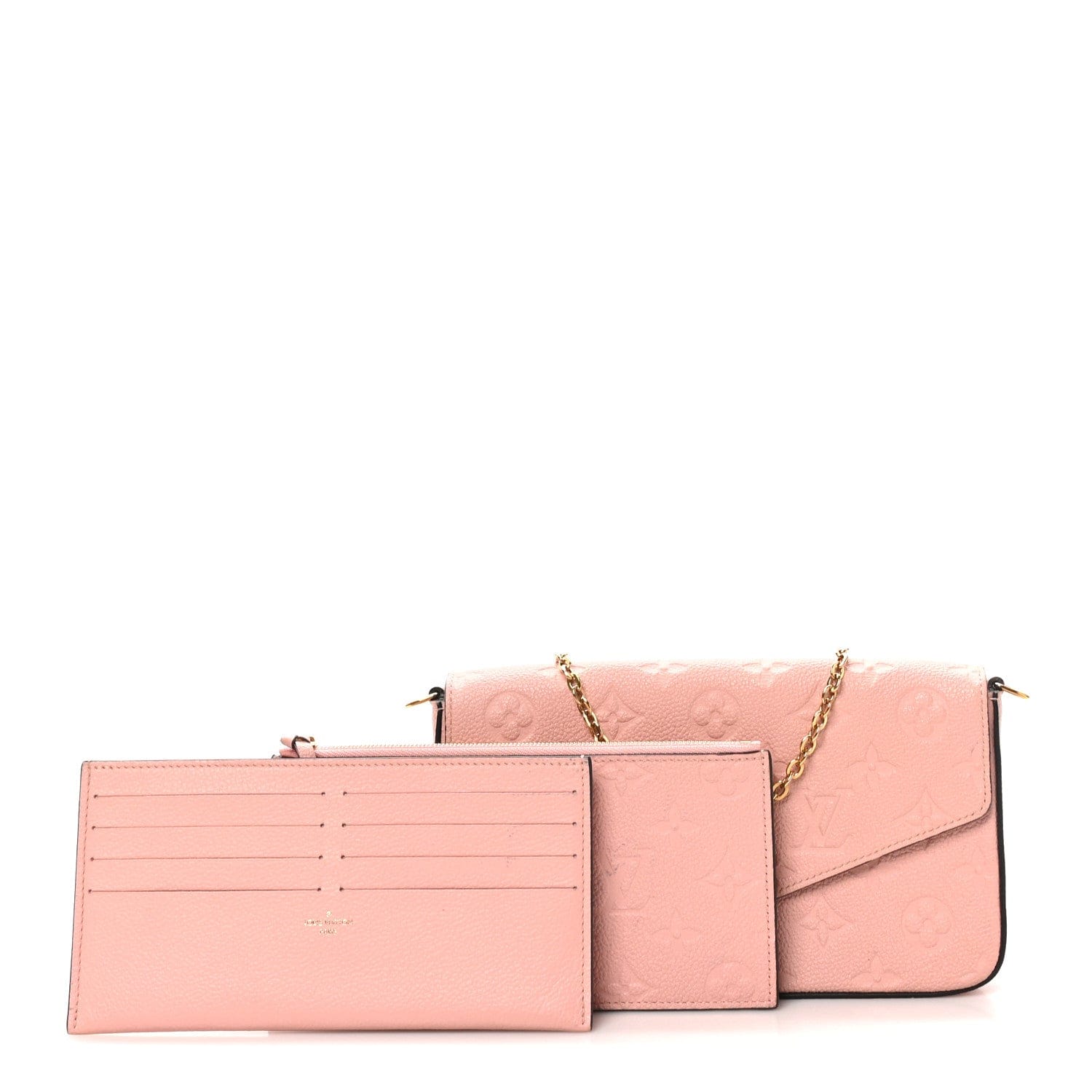 Louis Vuitton Empreinte Pochette Felicie Chain Wallet Rose Poudre