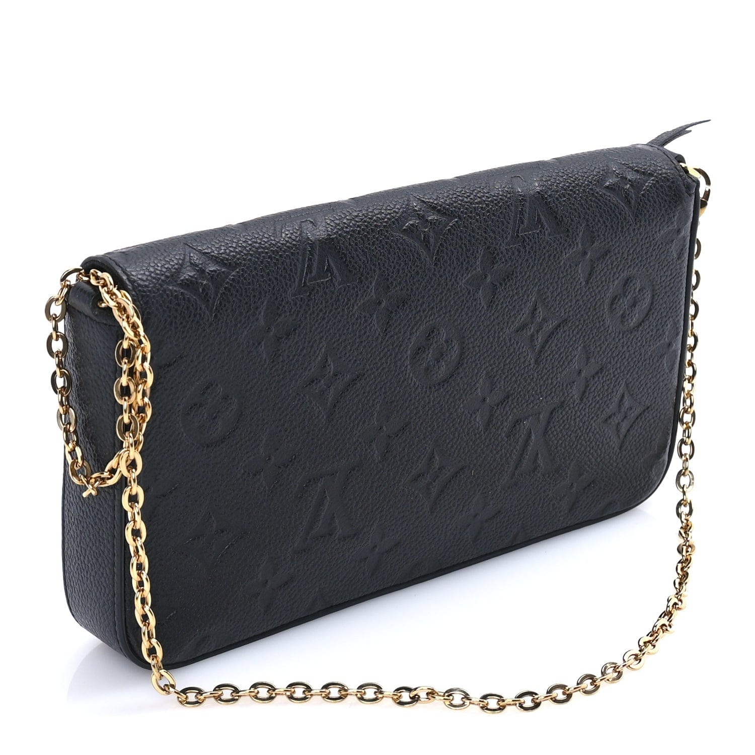 Louis Vuitton Empreinte Pochette Felicie Chain Wallet Black