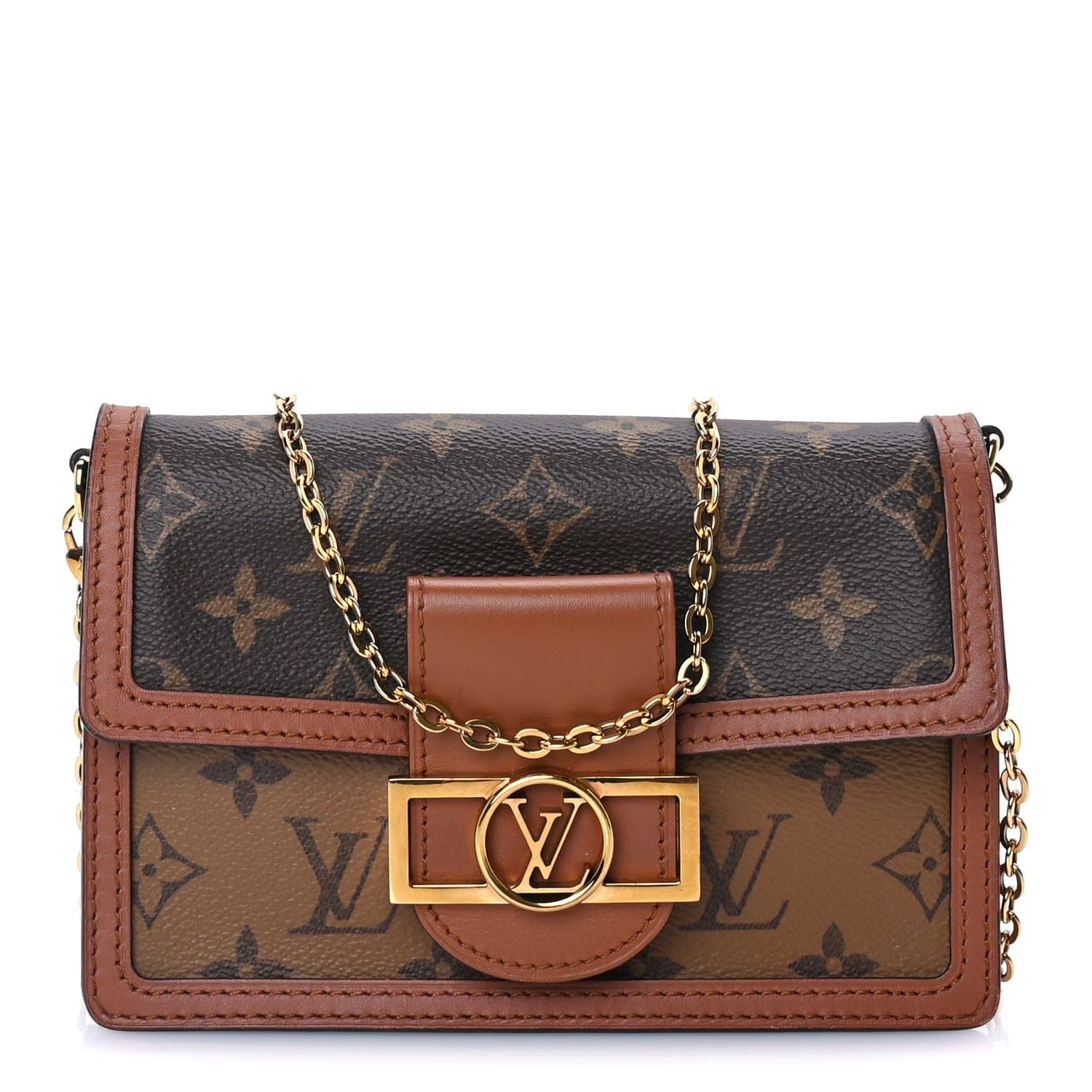 Louis Vuitton Reverse Monogram Dauphine Chain Wallet