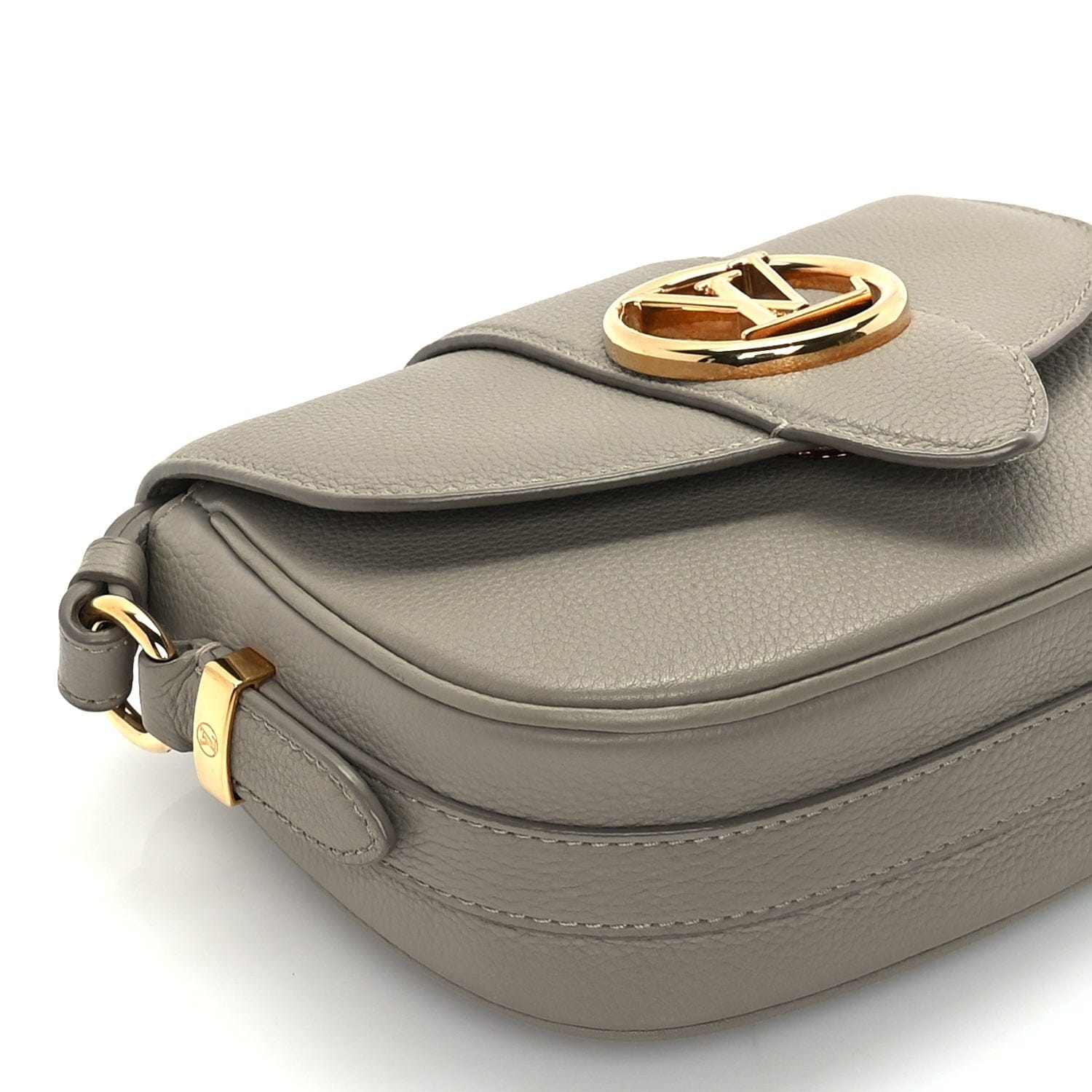 Louis Vuitton Grained Calfskin LV Pont 9 Soft PM Gris