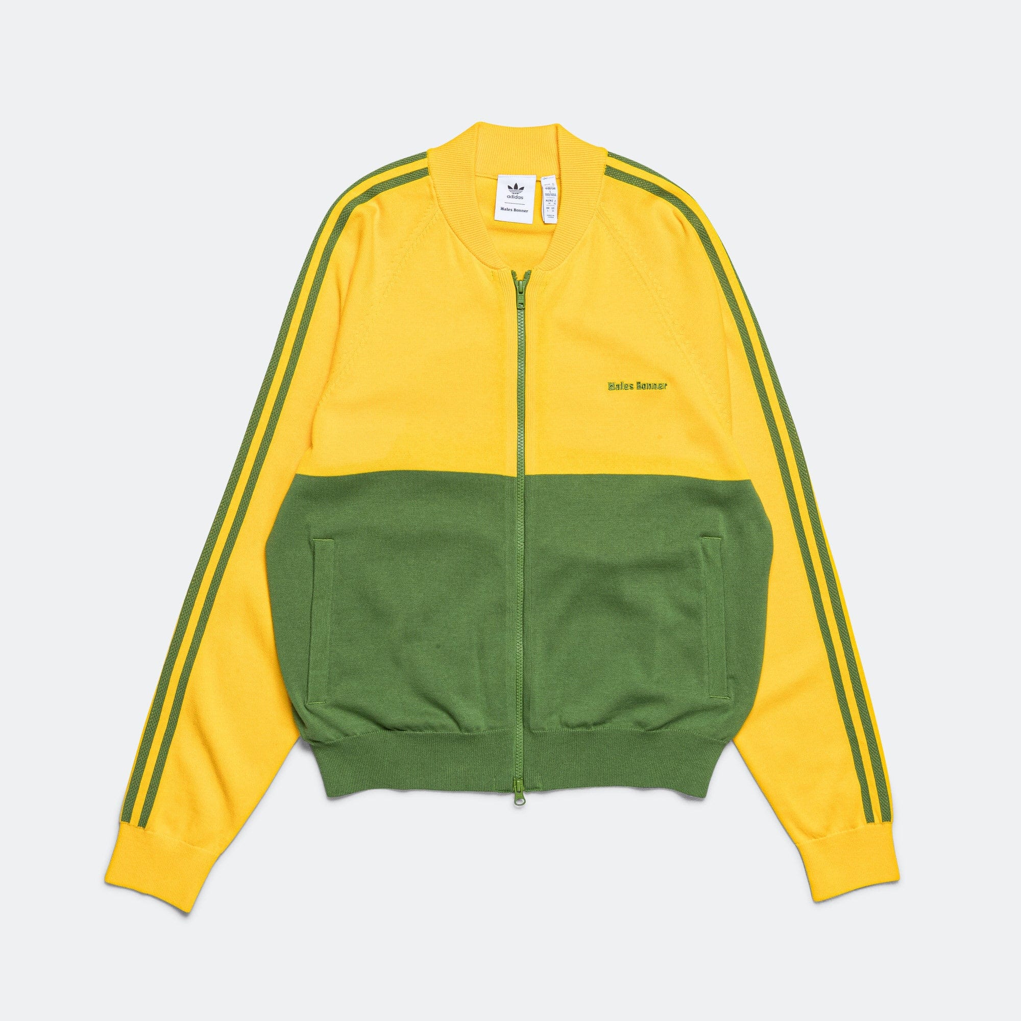 adidas Knit Track Top x Wales Bonner - Bold Gold/Crew Green
