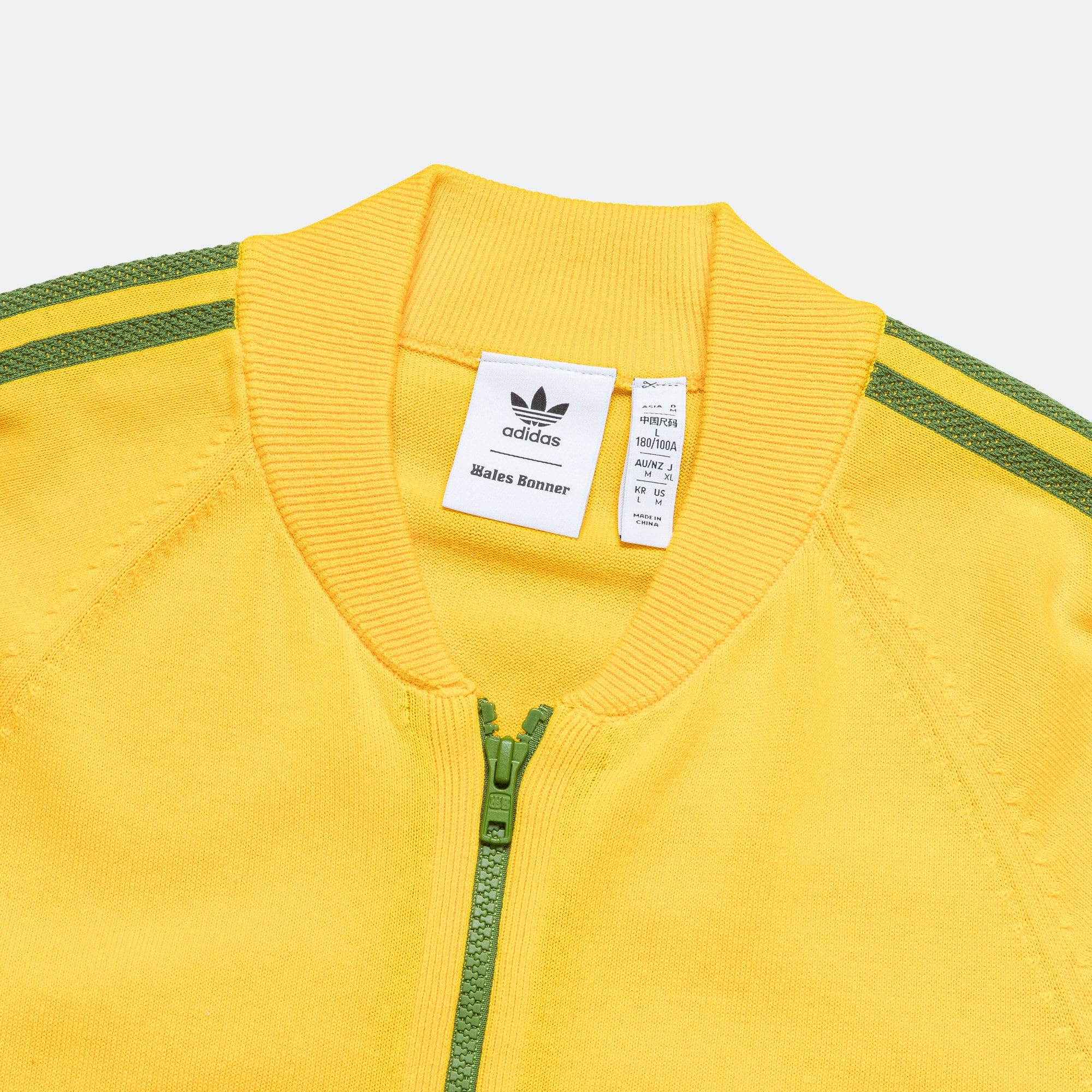adidas Knit Track Top x Wales Bonner - Bold Gold/Crew Green