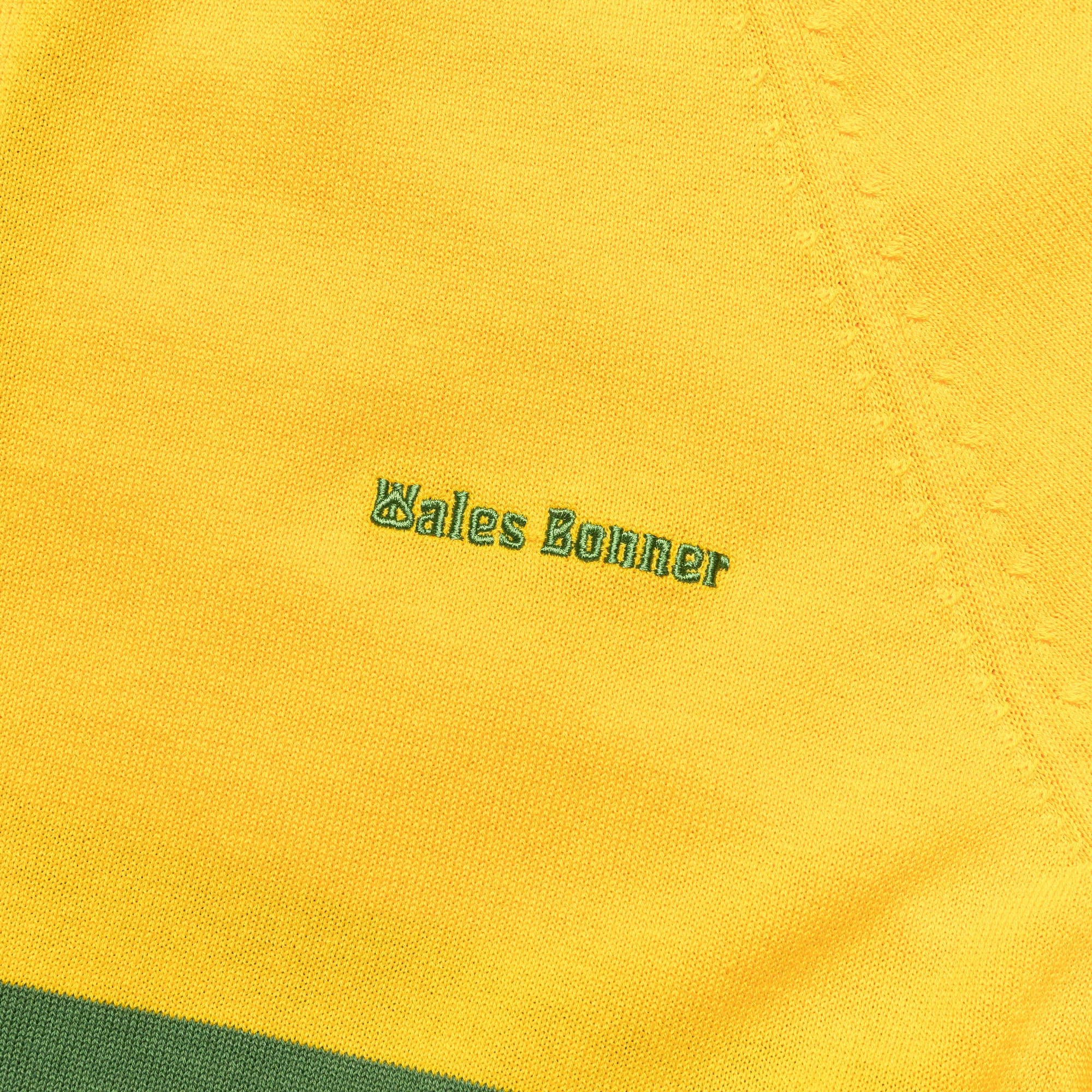 adidas Knit Track Top x Wales Bonner - Bold Gold/Crew Green