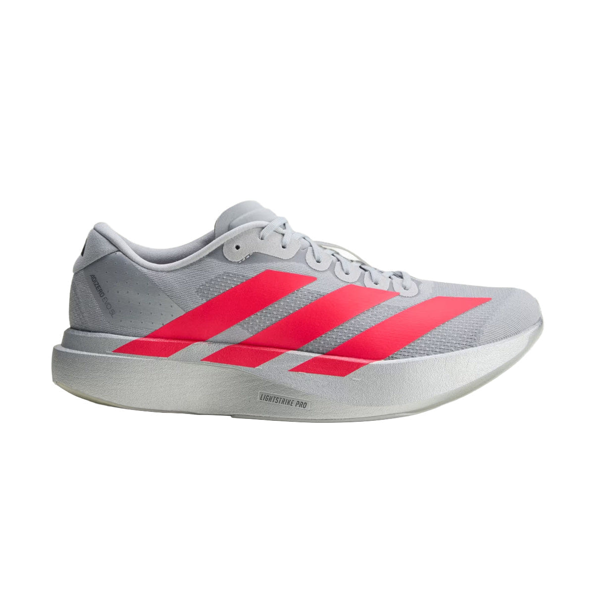 adidas Adizero EVO SL Silver Metallic / Lucid Red / Iron Metallic