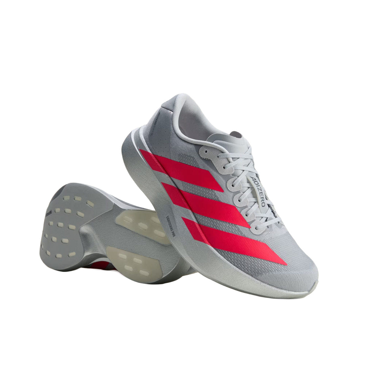 adidas Adizero EVO SL Silver Metallic / Lucid Red / Iron Metallic