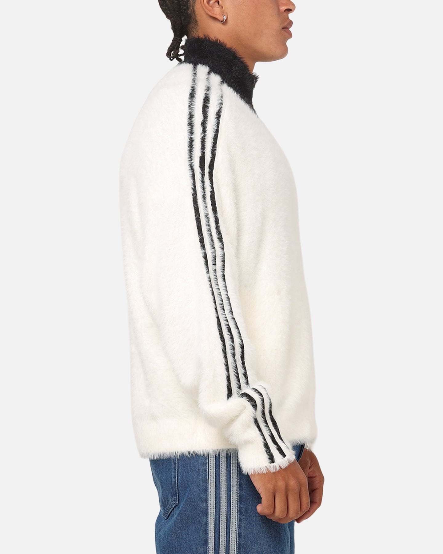 adidas Faux Mohair Classic Track Top Off White/Black