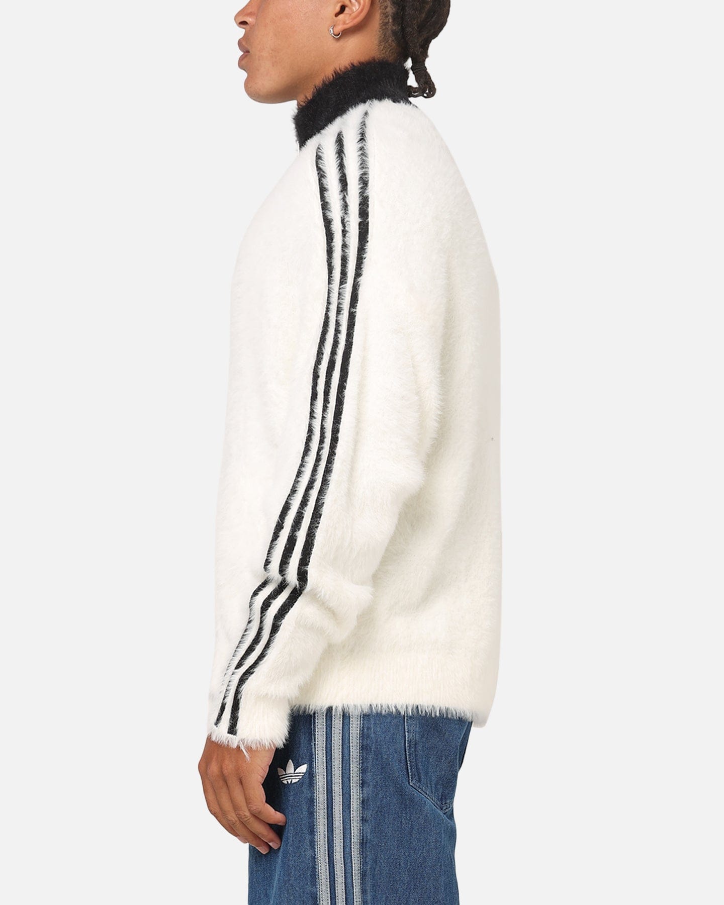 adidas Faux Mohair Classic Track Top Off White/Black