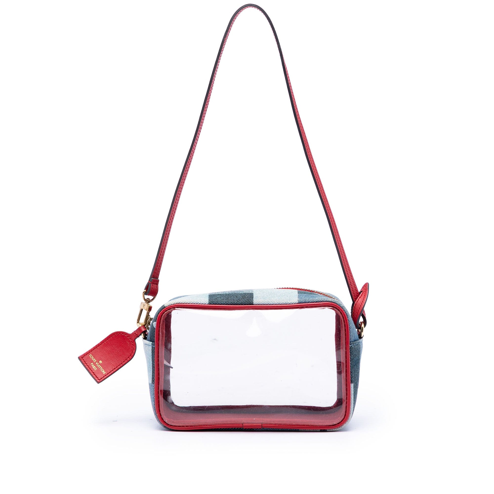 Louis Vuitton Monogram Denim Patchwork Beach Pouch