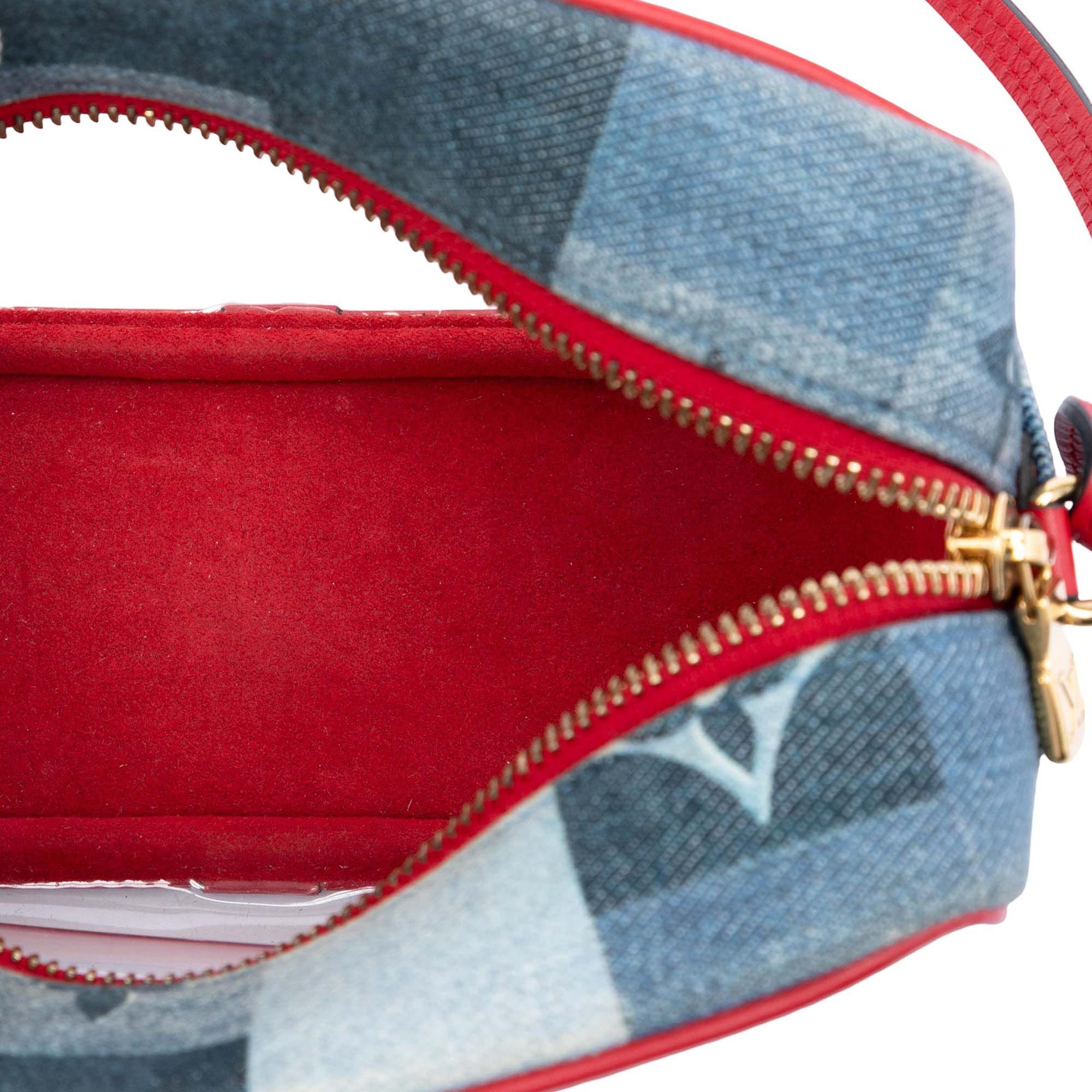 Louis Vuitton Monogram Denim Patchwork Beach Pouch
