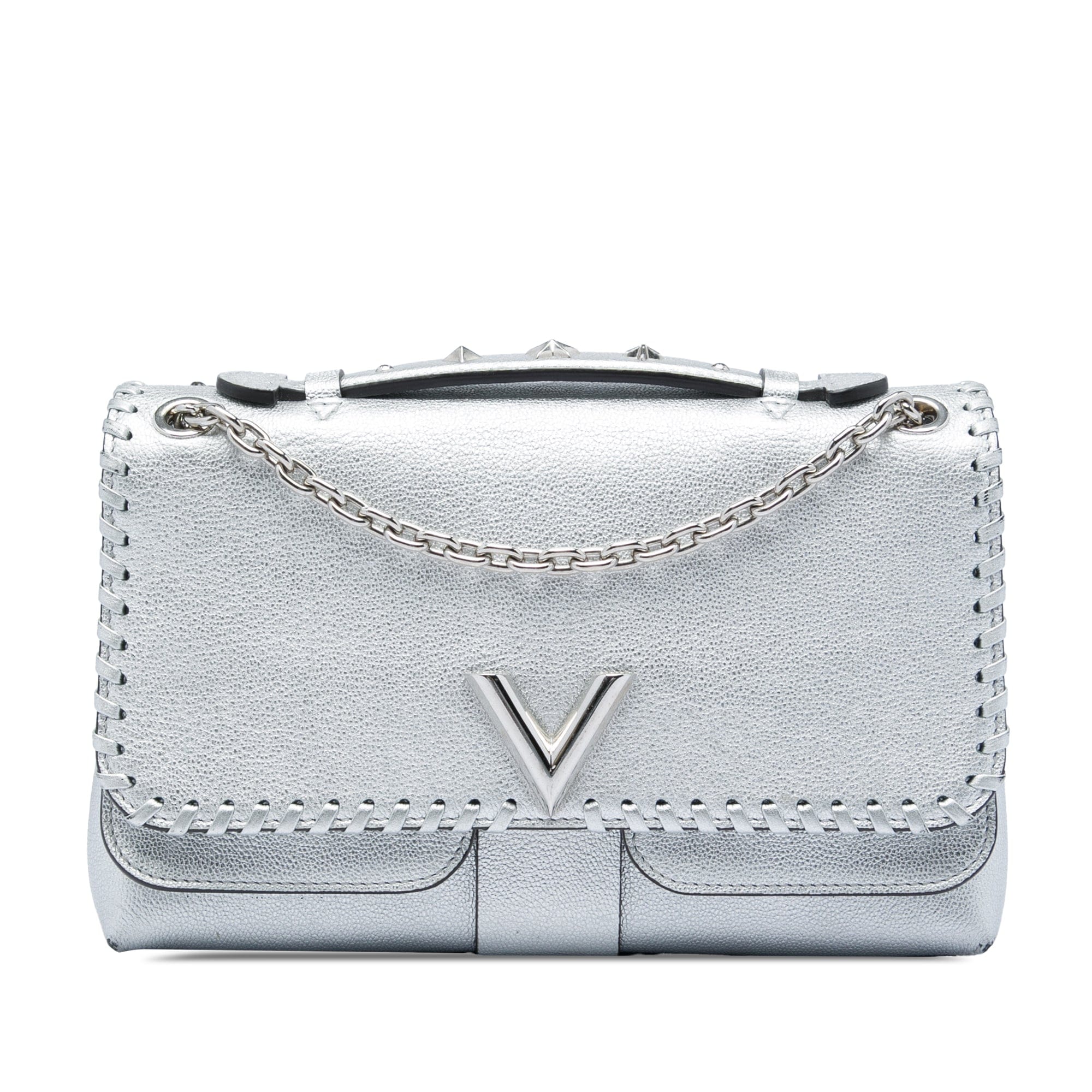 Louis Vuitton Metallic Cuir Plume Ecume Very Chain Bag