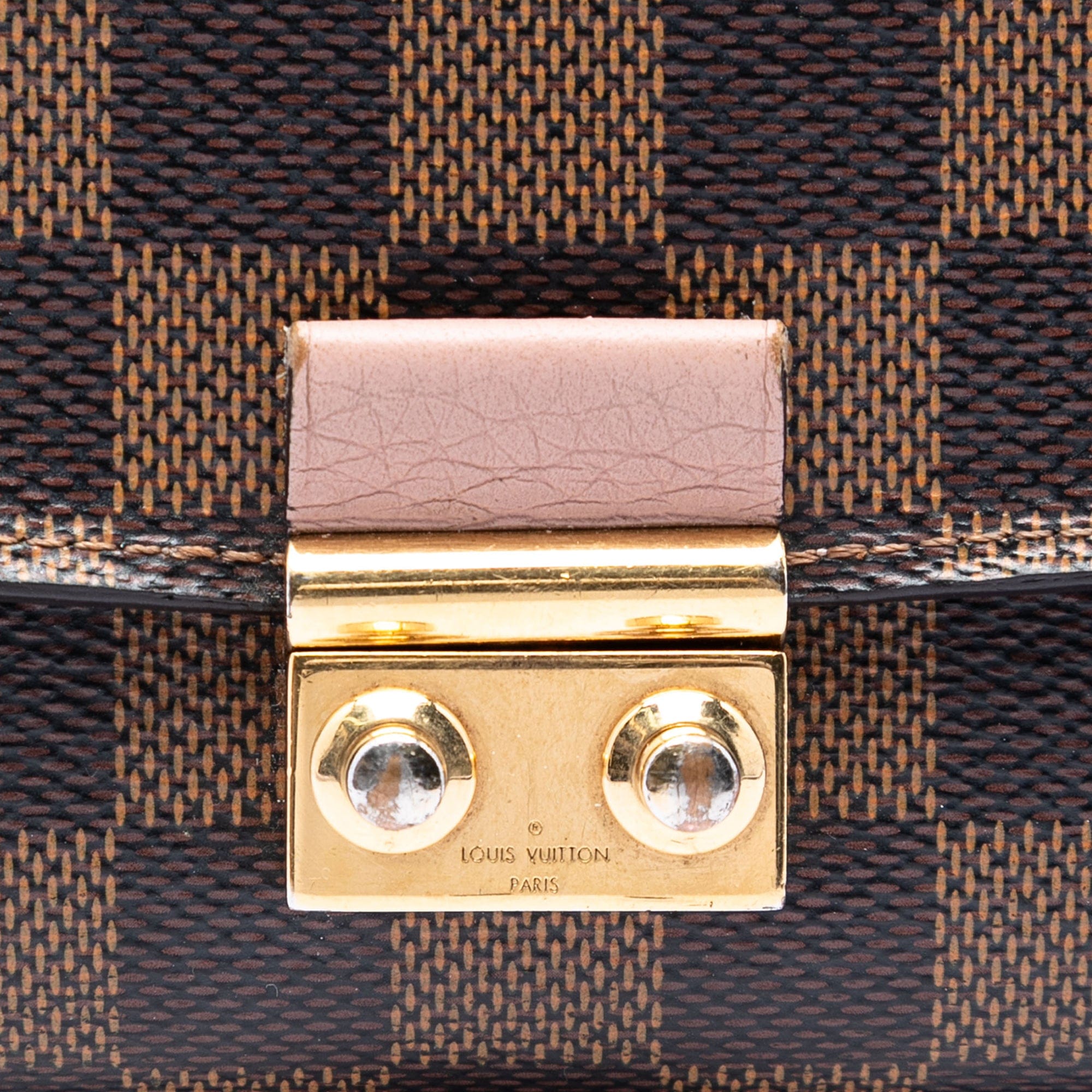 Louis Vuitton Damier Ebene Croisette Chain Wallet