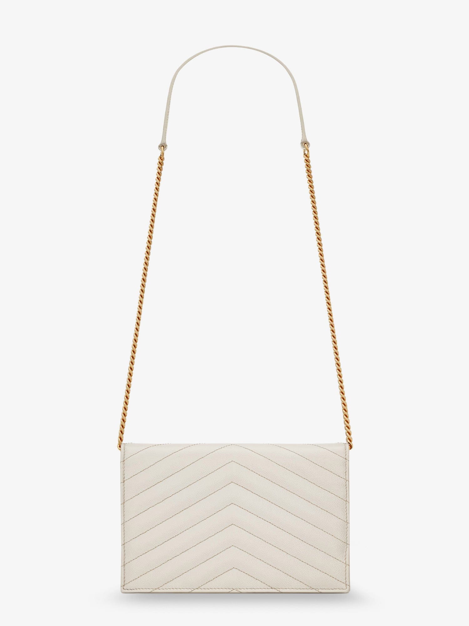 Saint Laurent Women Envelope Leather Crossbody Bag