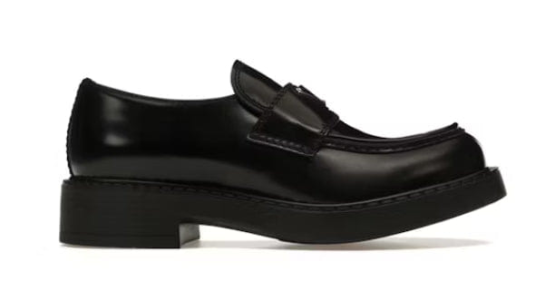Prada 35 mm Loafer Black Brushed Leather