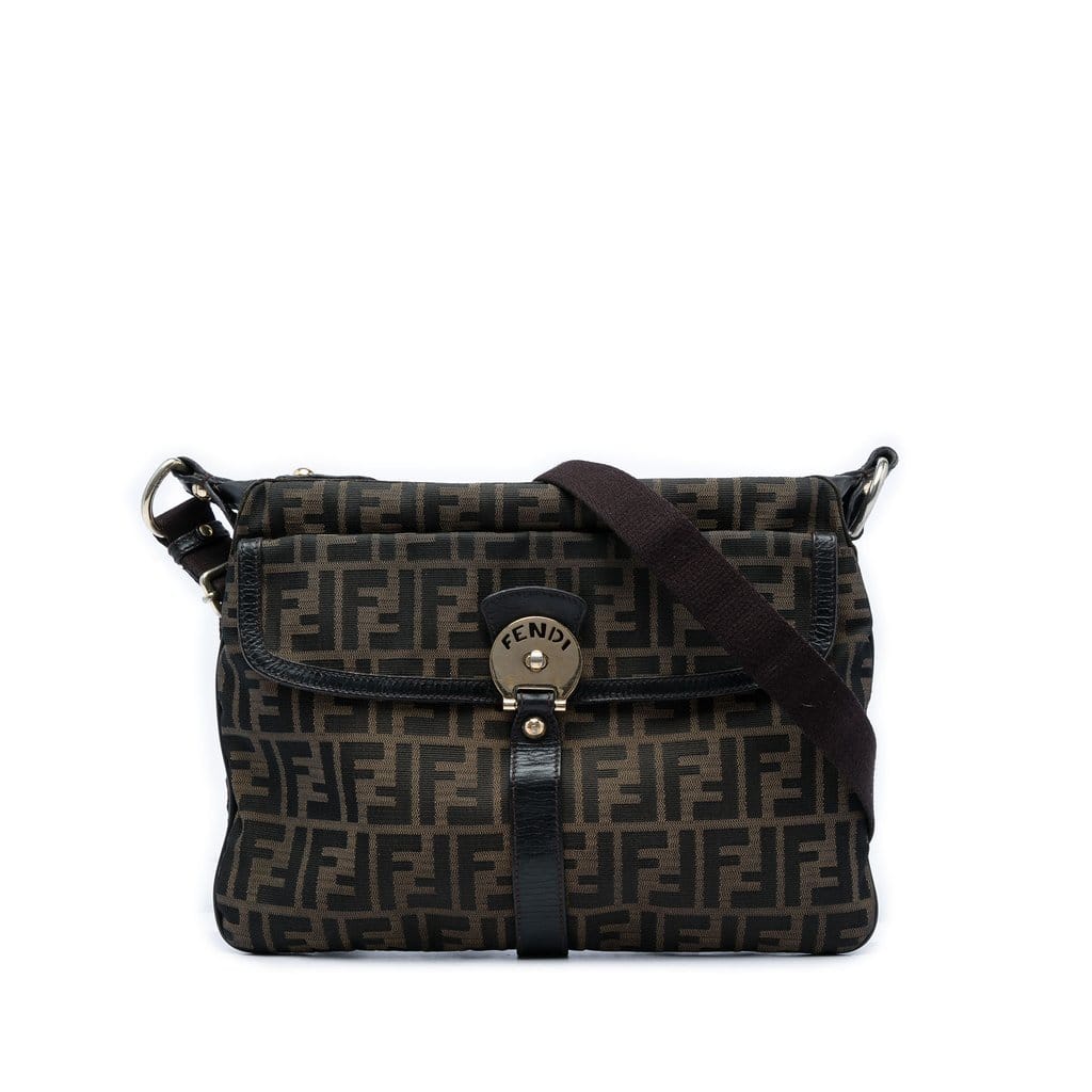 Fendi Zucca Canvas Chef Zip Crossbody