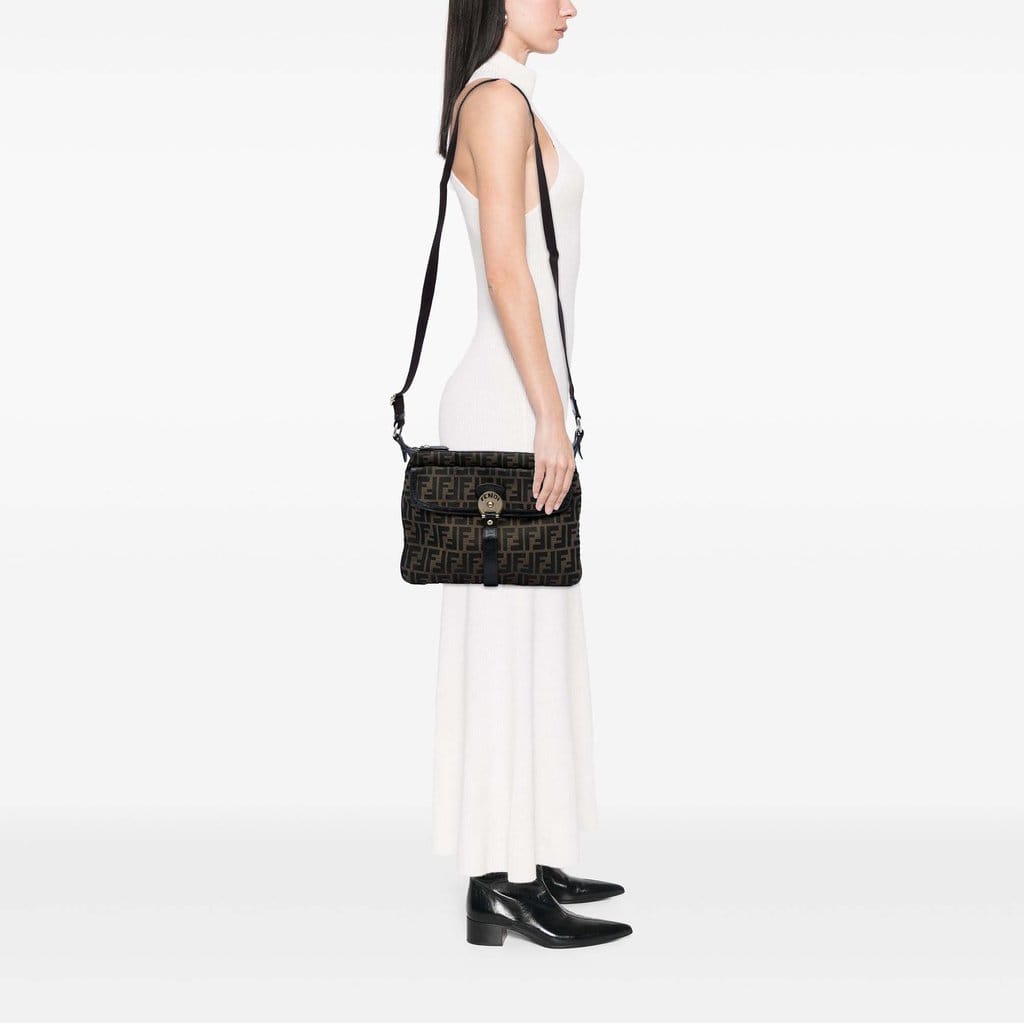 Fendi Zucca Canvas Chef Zip Crossbody