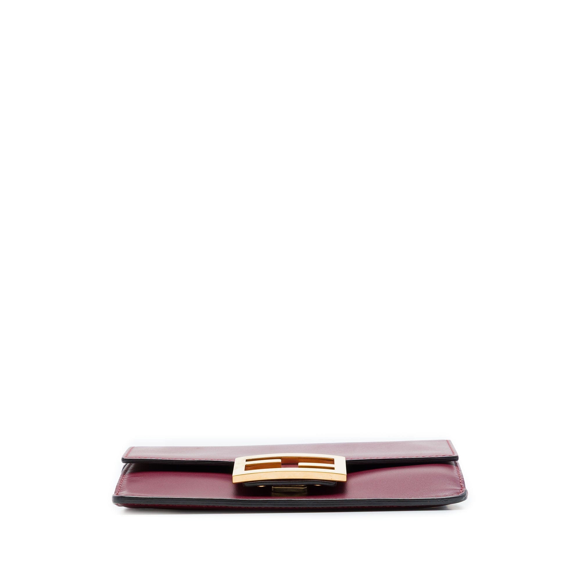 Fendi Mini Leather Flat Baguette Crossbody